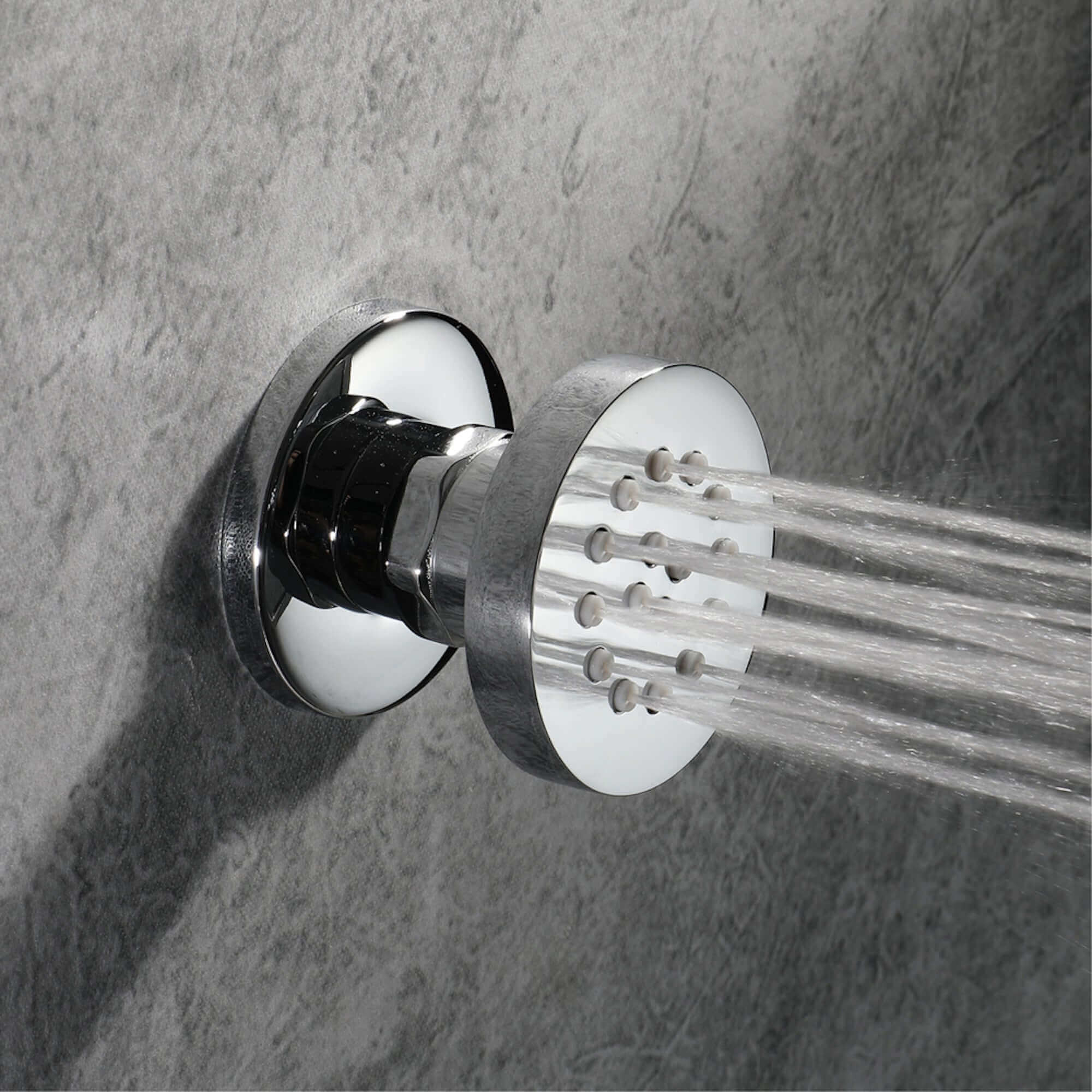4 x round shower body jets - chrome - Image 3