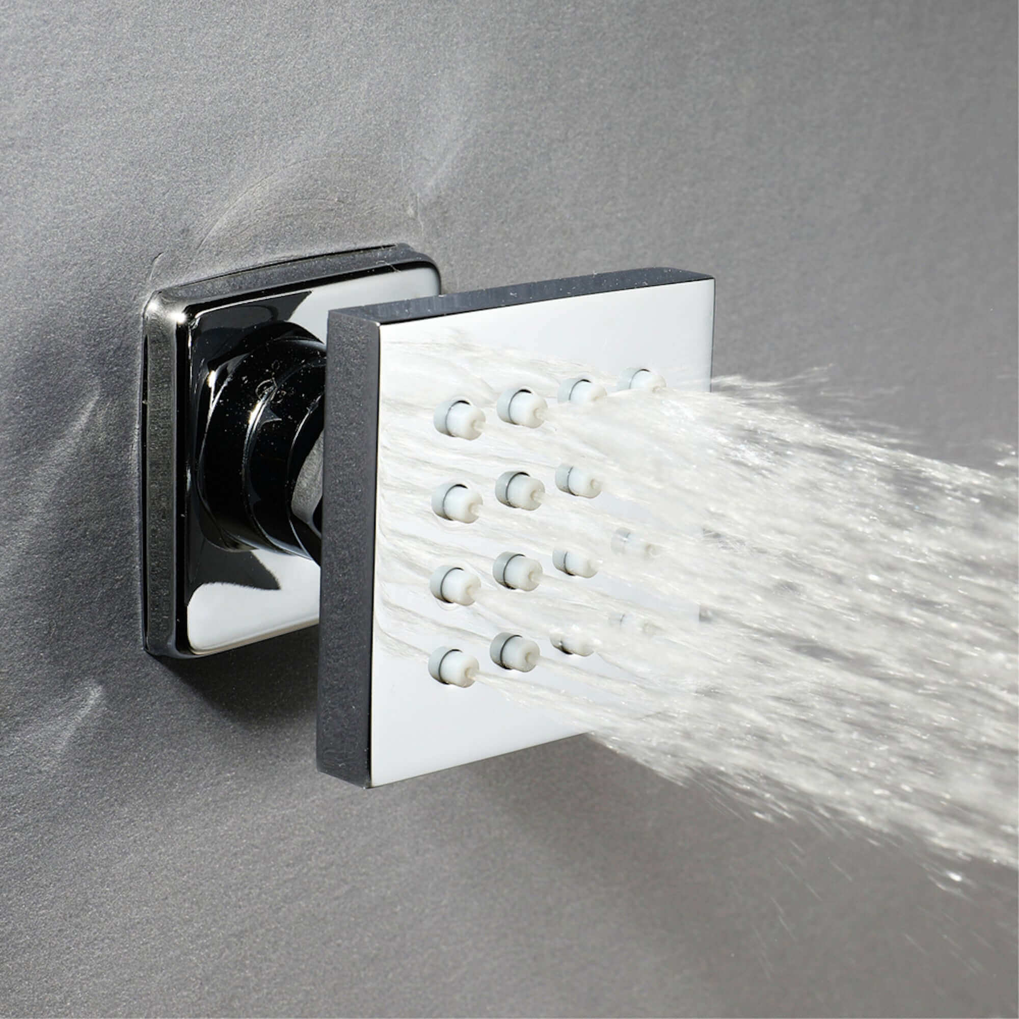 6 x square shower body jets - chrome - Image 2