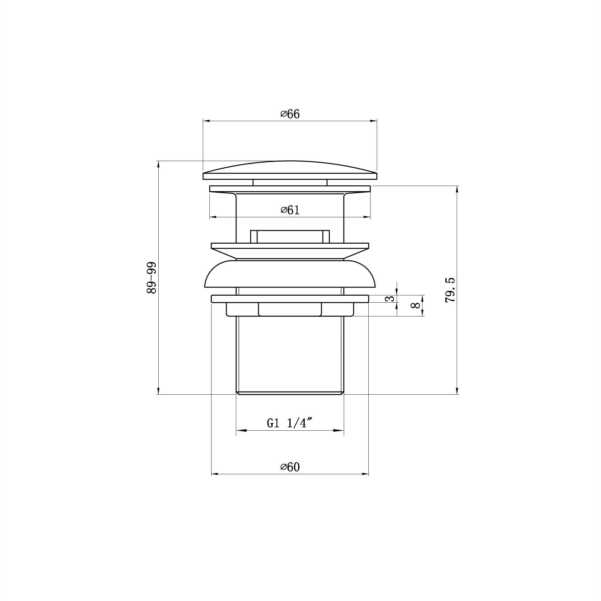 Athena contemporary square basin sink mixer tap + slotted waste - brushed nickel - Image 5