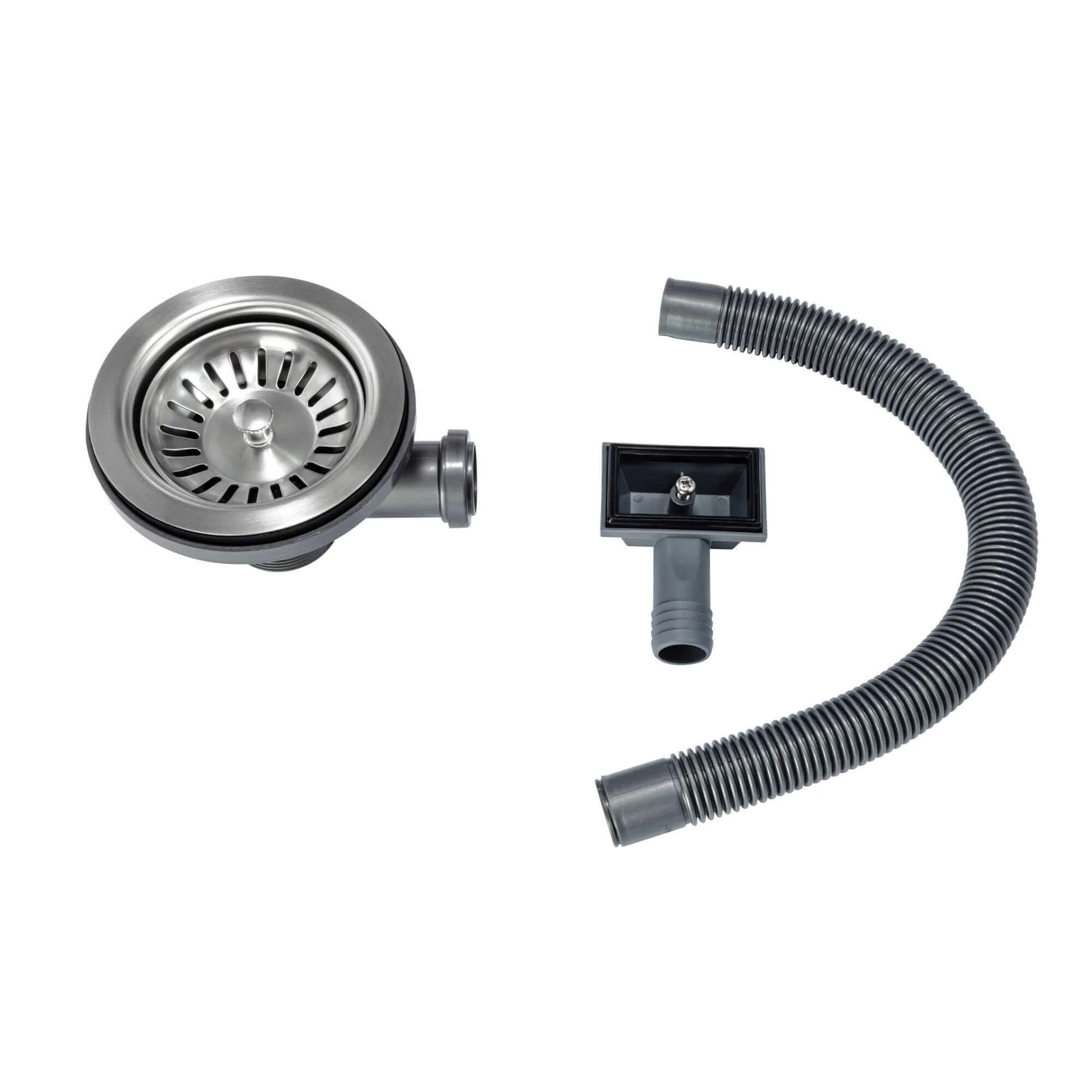 Axia 500mm x 430mm 1.0 bowl undermount or topmount kitchen sink with overflow - brushed stainless steel - Image 5