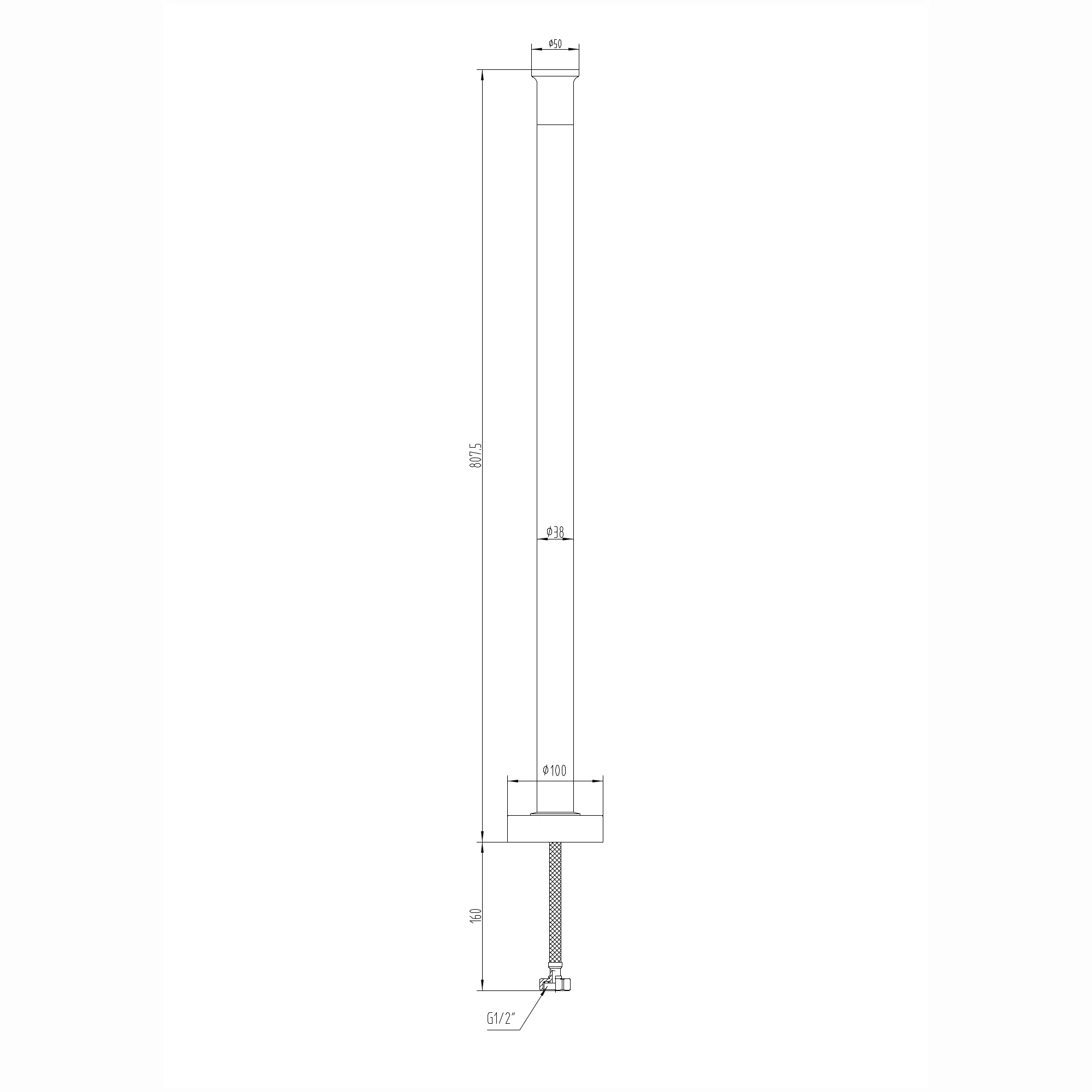 Bath mixer tap standpipes - gold - Image 3