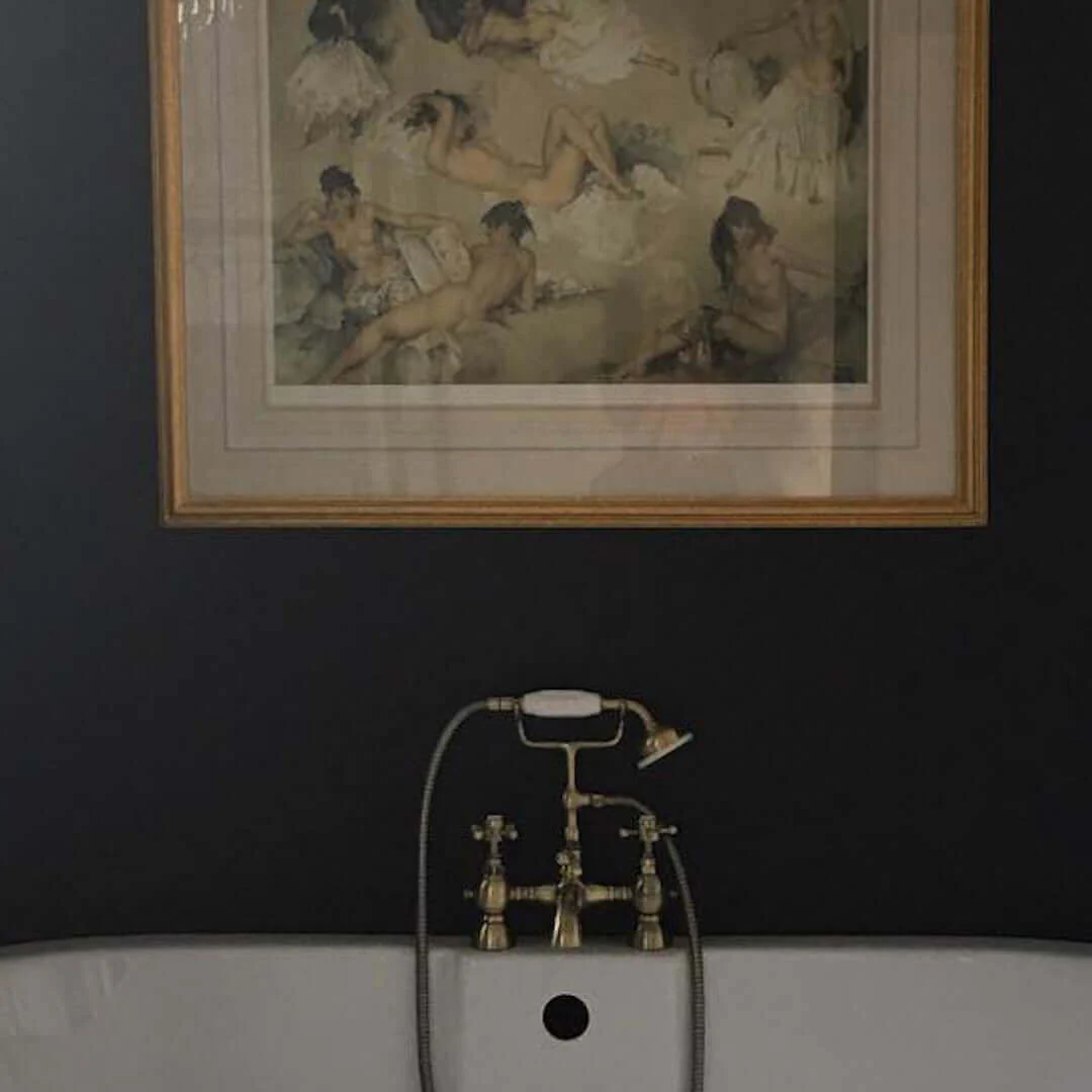 Camberley bath shower mixer tap + basin mixer tap pack - antique brass - Image 5