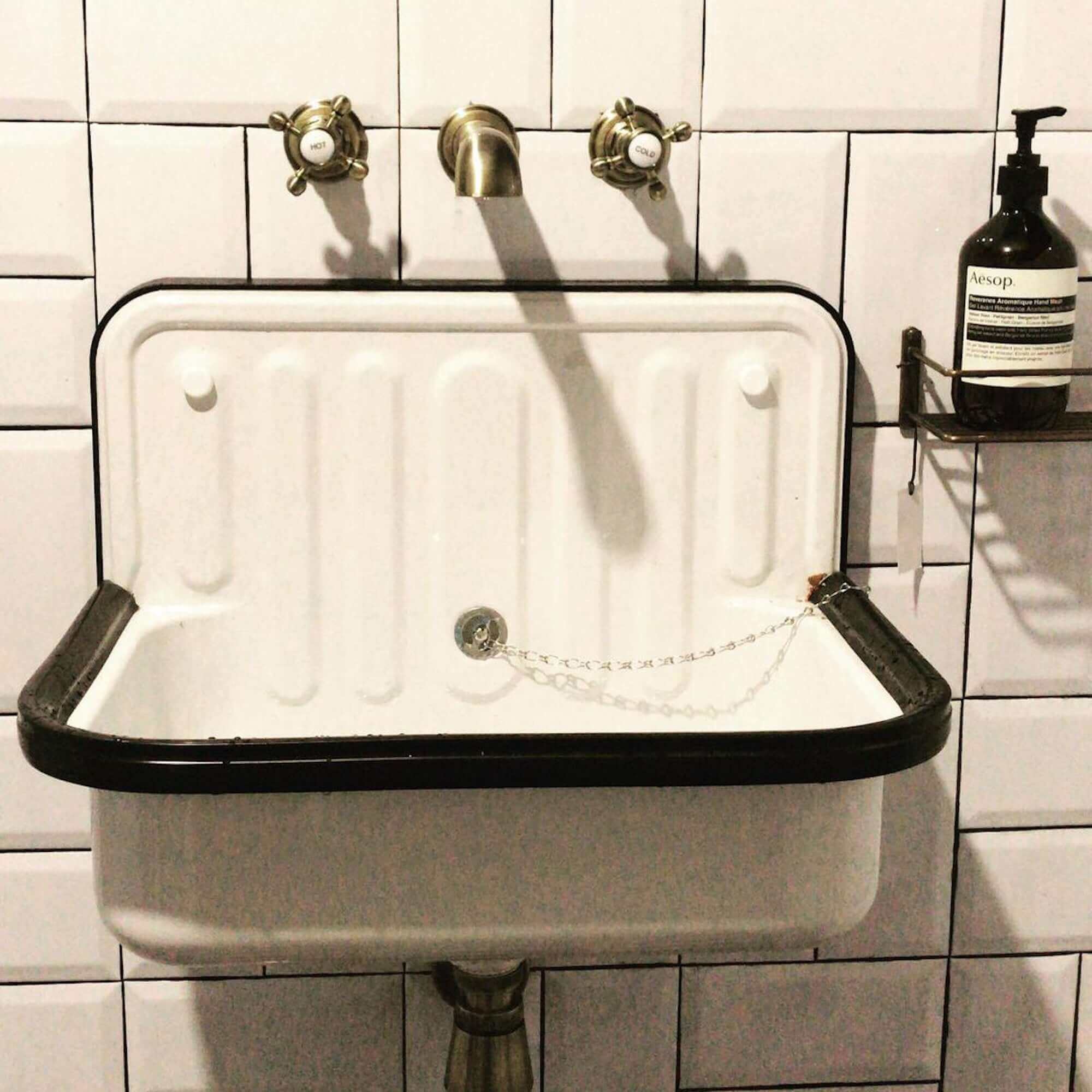 Camberley traditional wall mount basin mixer tap crosshead 3 hole - antique brass - Image 3