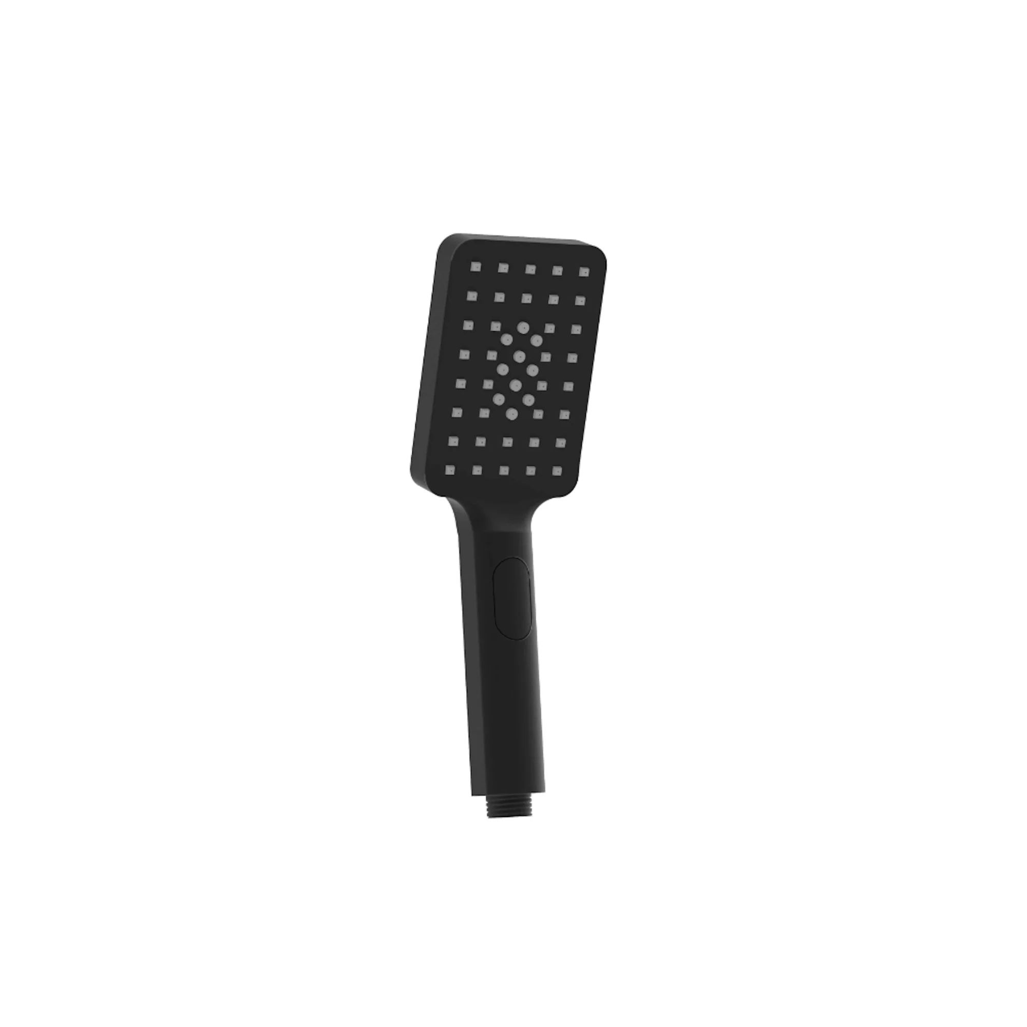 Carre Dual Rigid Riser Kit Square Ultra Slim Overhead Rain Shower & 3 Setting Handheld Shower - Black - Image 4
