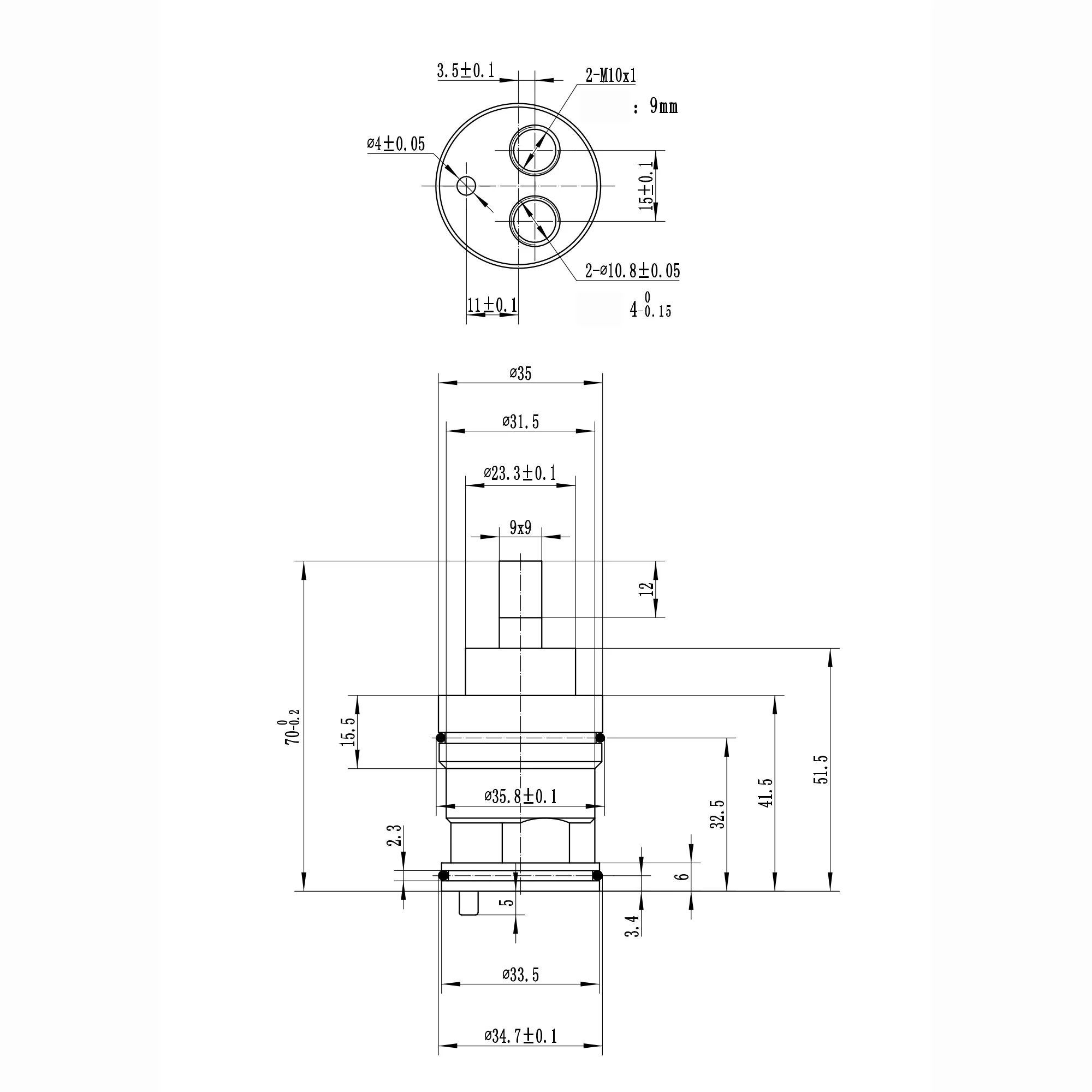 Ceramic disc cartridge valve - basin mixer Milly, Plaza - Image 2