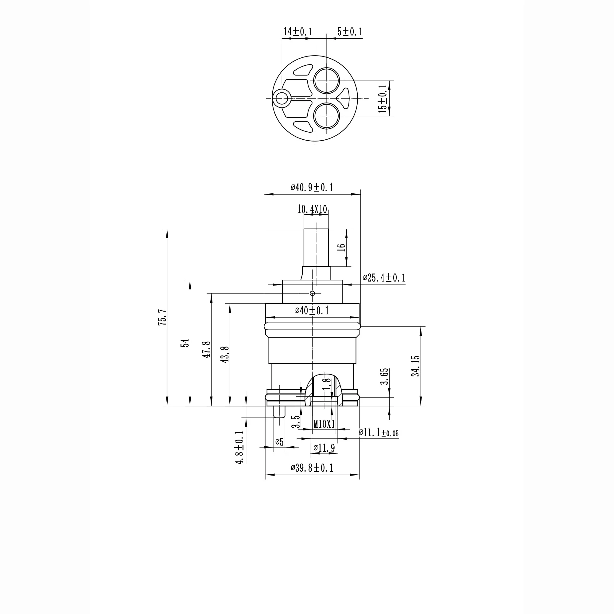 Ceramic disc cartridge valve - tall basin mixer Zara - Image 2