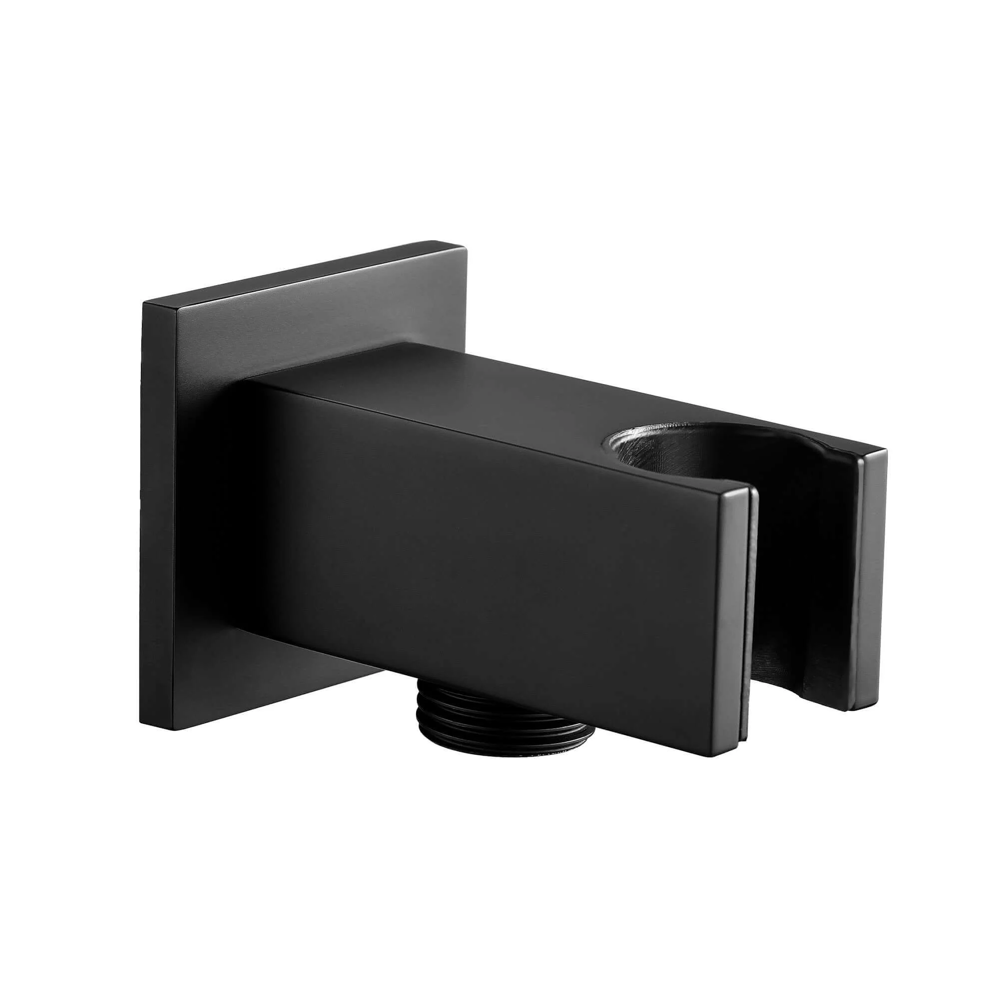 Contemporary Square 3 Function Hand Shower Kit Incl. Hose And Wall Bracket With Outlet - Black - Image 5
