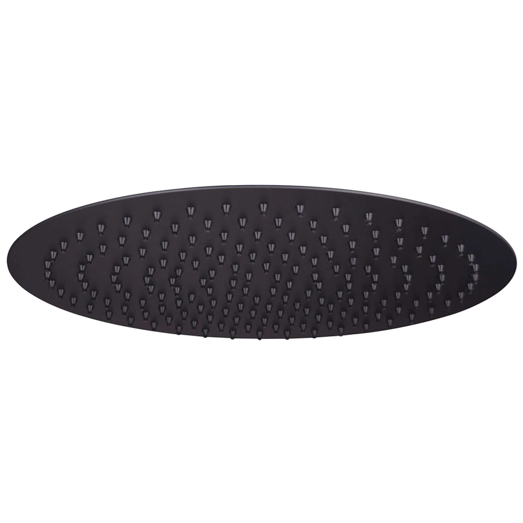 Contemporary Wall Fixed Round Ultra Slim Stainless Steel Shower Head 12" With Shower Arm - Matt Black - Image 3