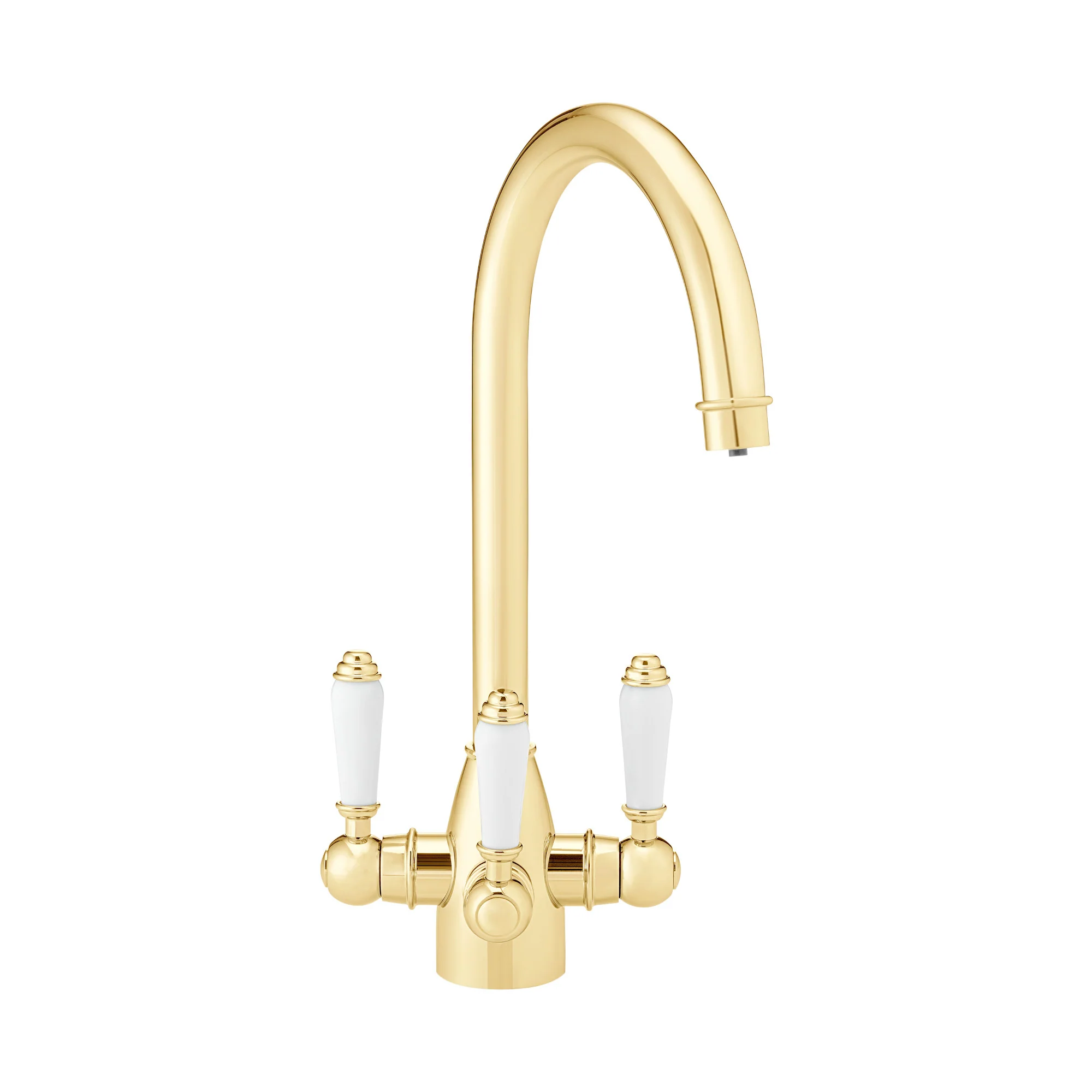 Cotswold traditional filter tap with ceramic levers - gold - Image 2