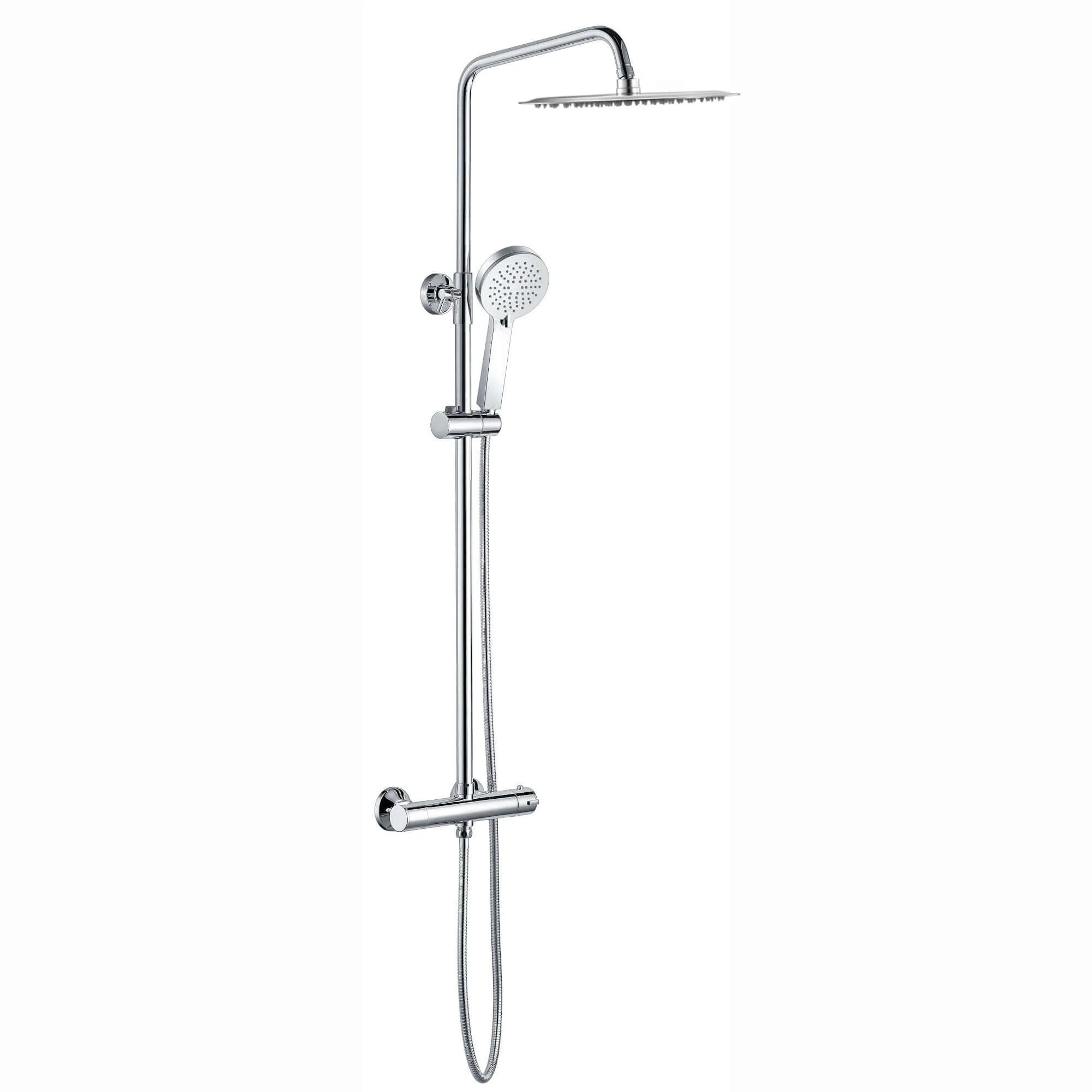 Dune round thermostatic shower set 300mm head & handheld - chrome