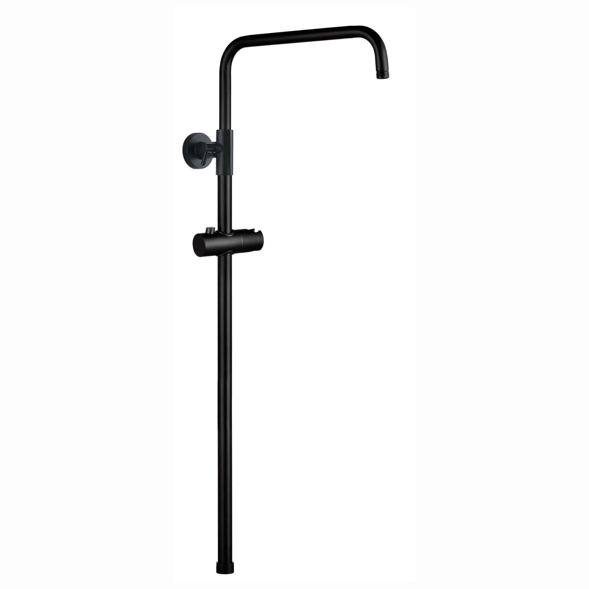 Dune shower adjustable rigid riser rail angled stainless steel - black