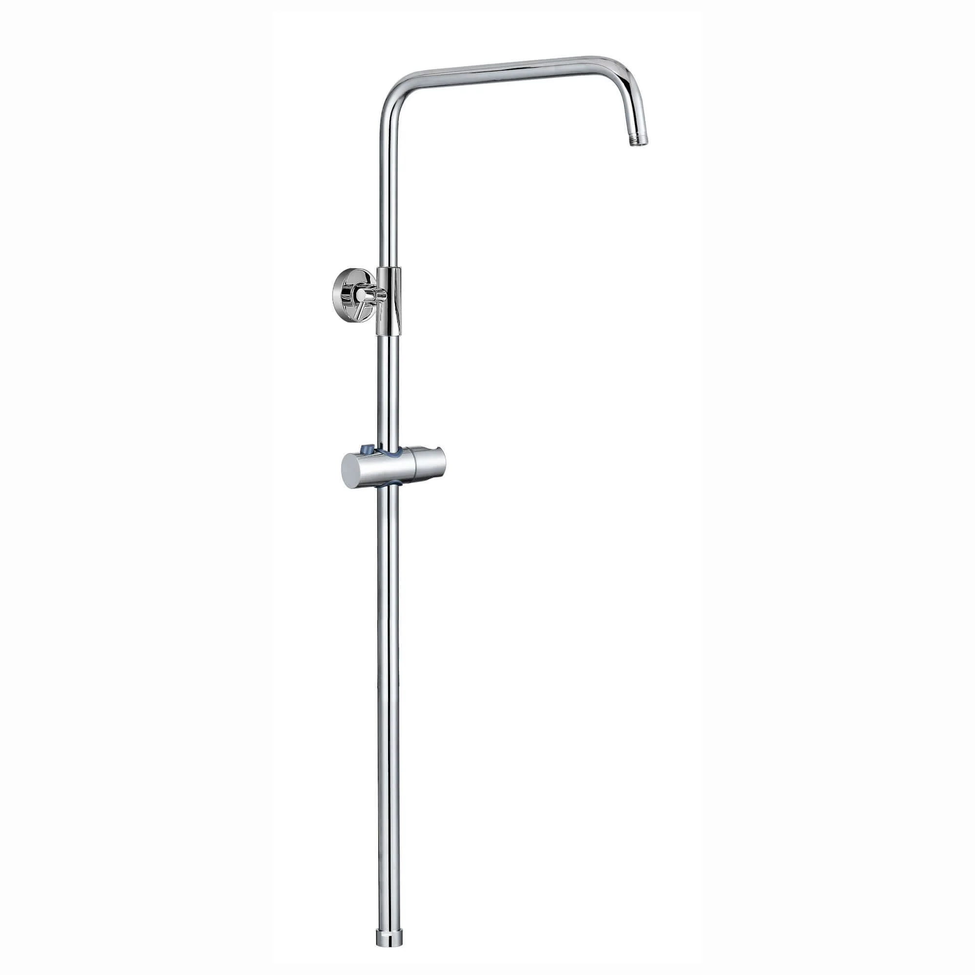 Dune shower adjustable rigid riser rail angled stainless steel - chrome