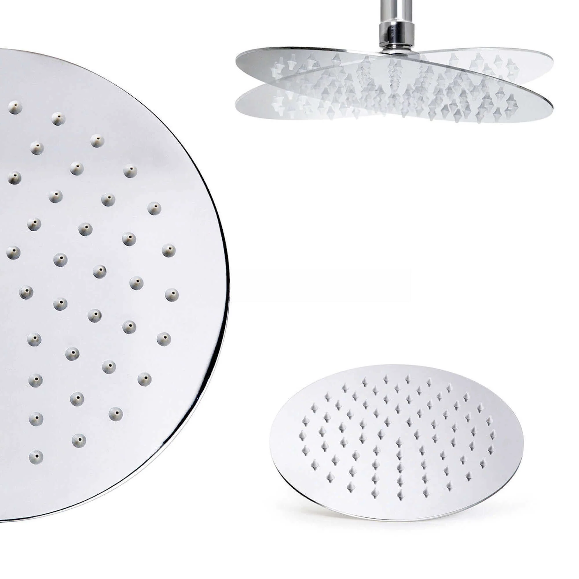 Dune thermostatic bar shower set single outlet with ultra slim 200mm overhead shower - chrome - Image 2