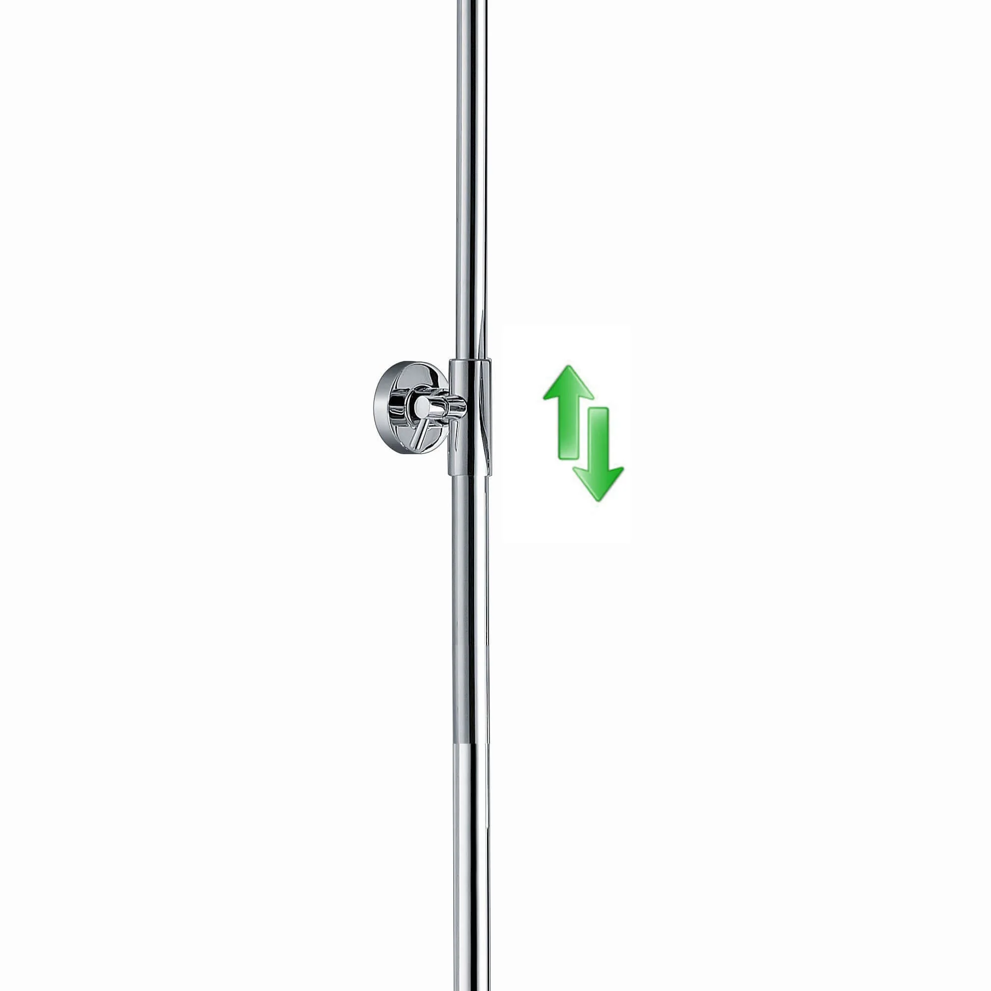 Dune thermostatic bar shower set single outlet with ultra slim 200mm overhead shower - chrome - Image 3