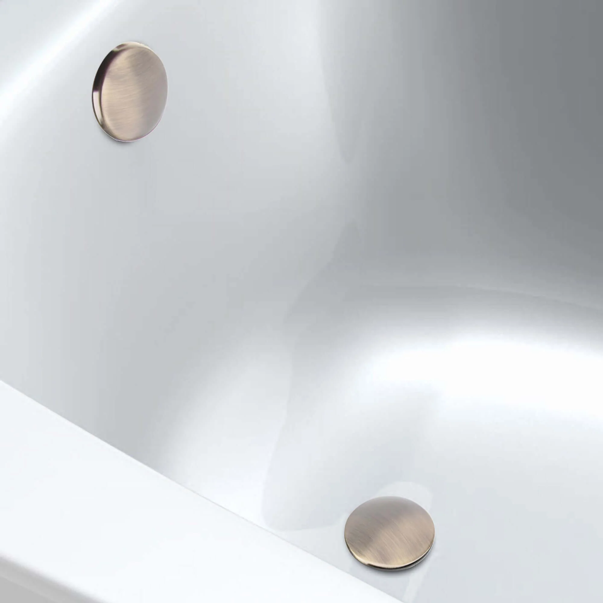 Easy clean cut to size pipe bath sprung waste & overflow (bath thickness 5-15mm) - antique brass - Image 5