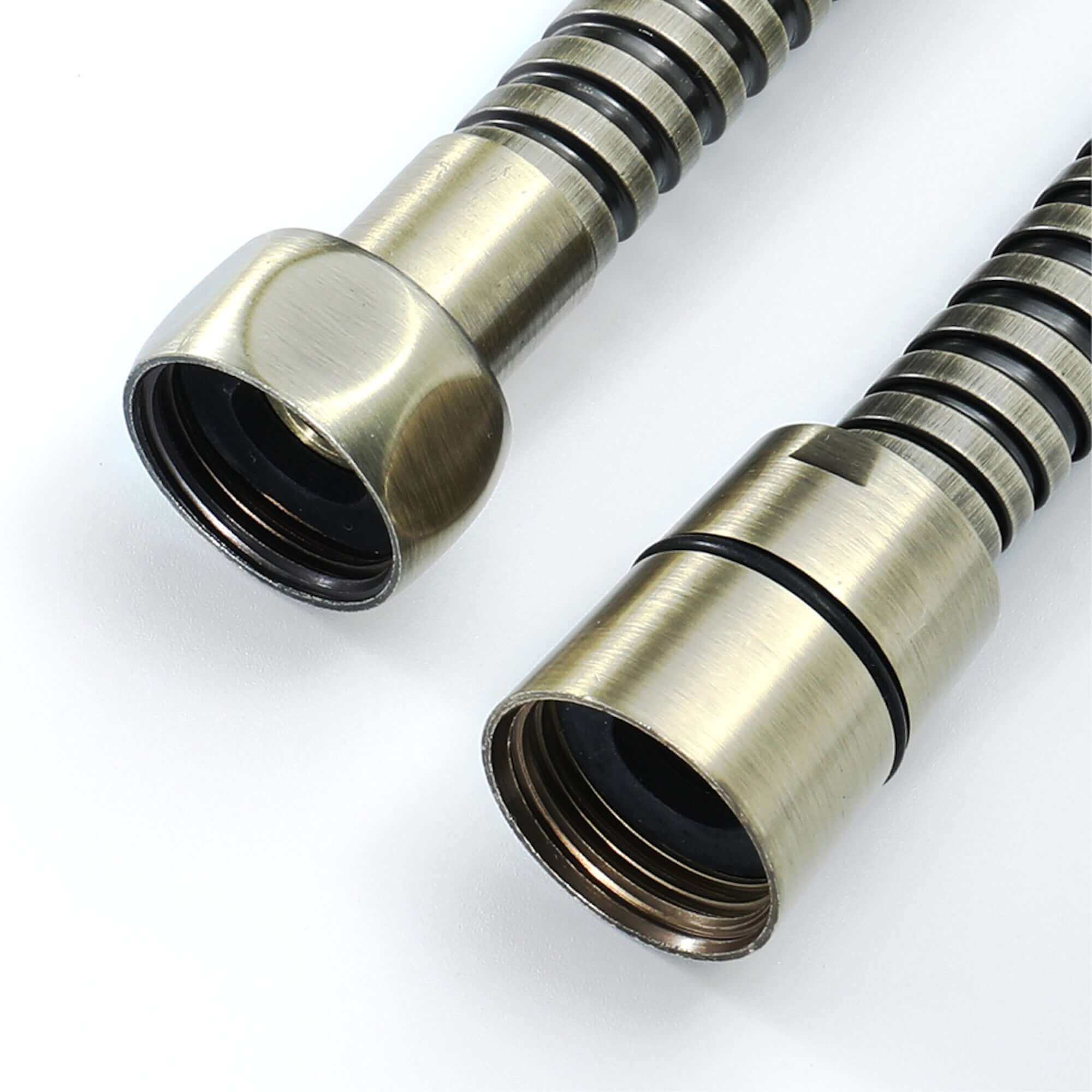 Flex shower hose stainless steel 1.75m standard bore - antique brass - Image 3