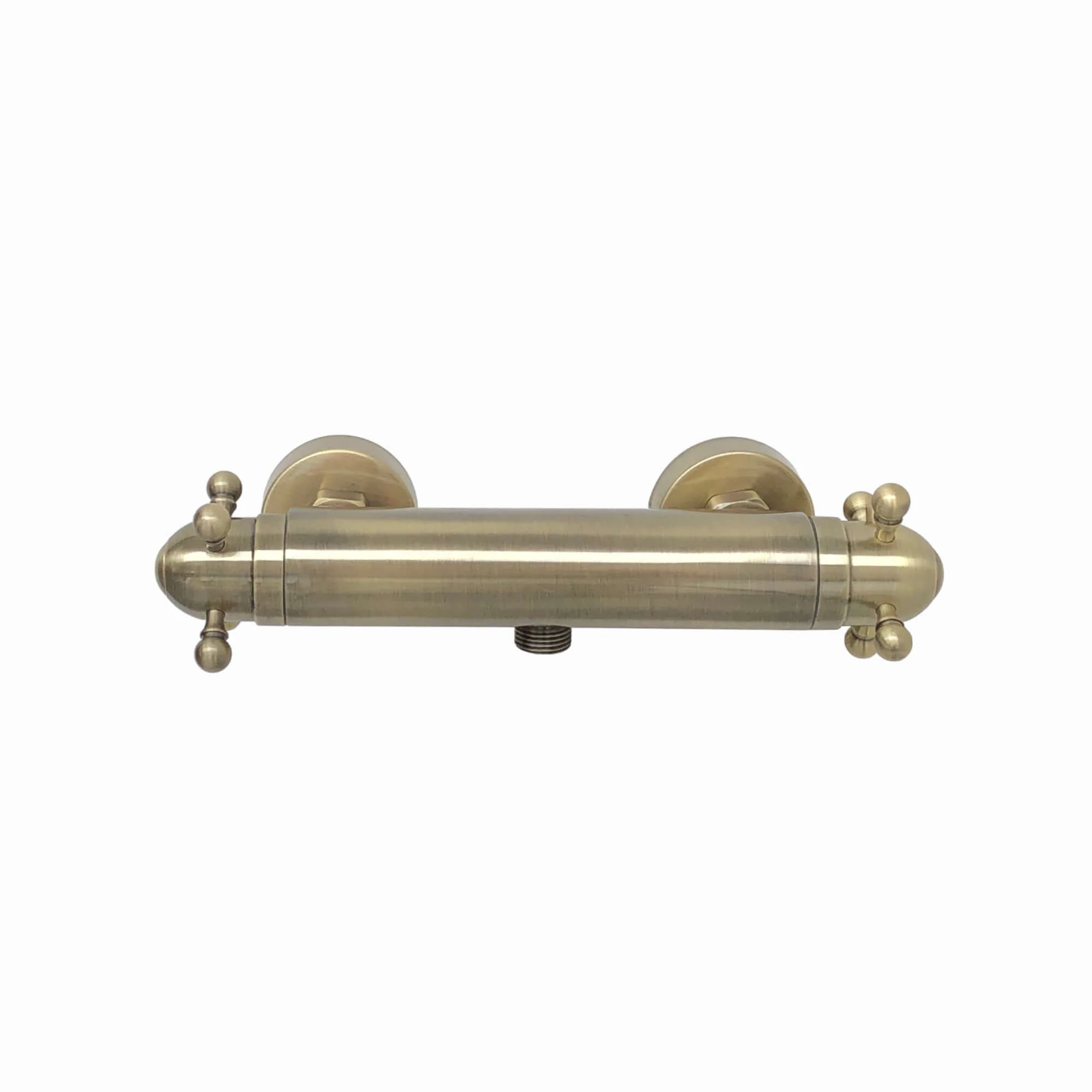Gallant traditional thermostatic shower bar mixer valve with slider rail shower kit - antique brass - Image 3