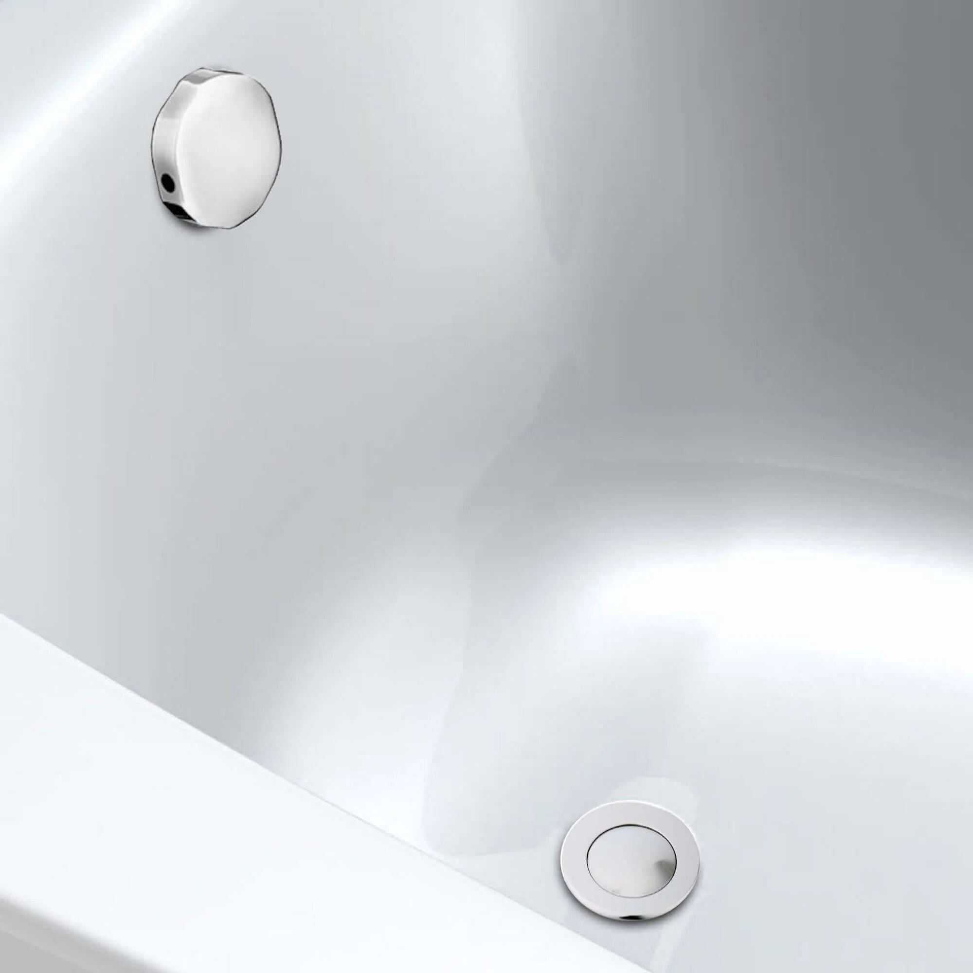Luxury Bath Pop Up Waste with Overflow Easy Clean - Chrome - Image 2