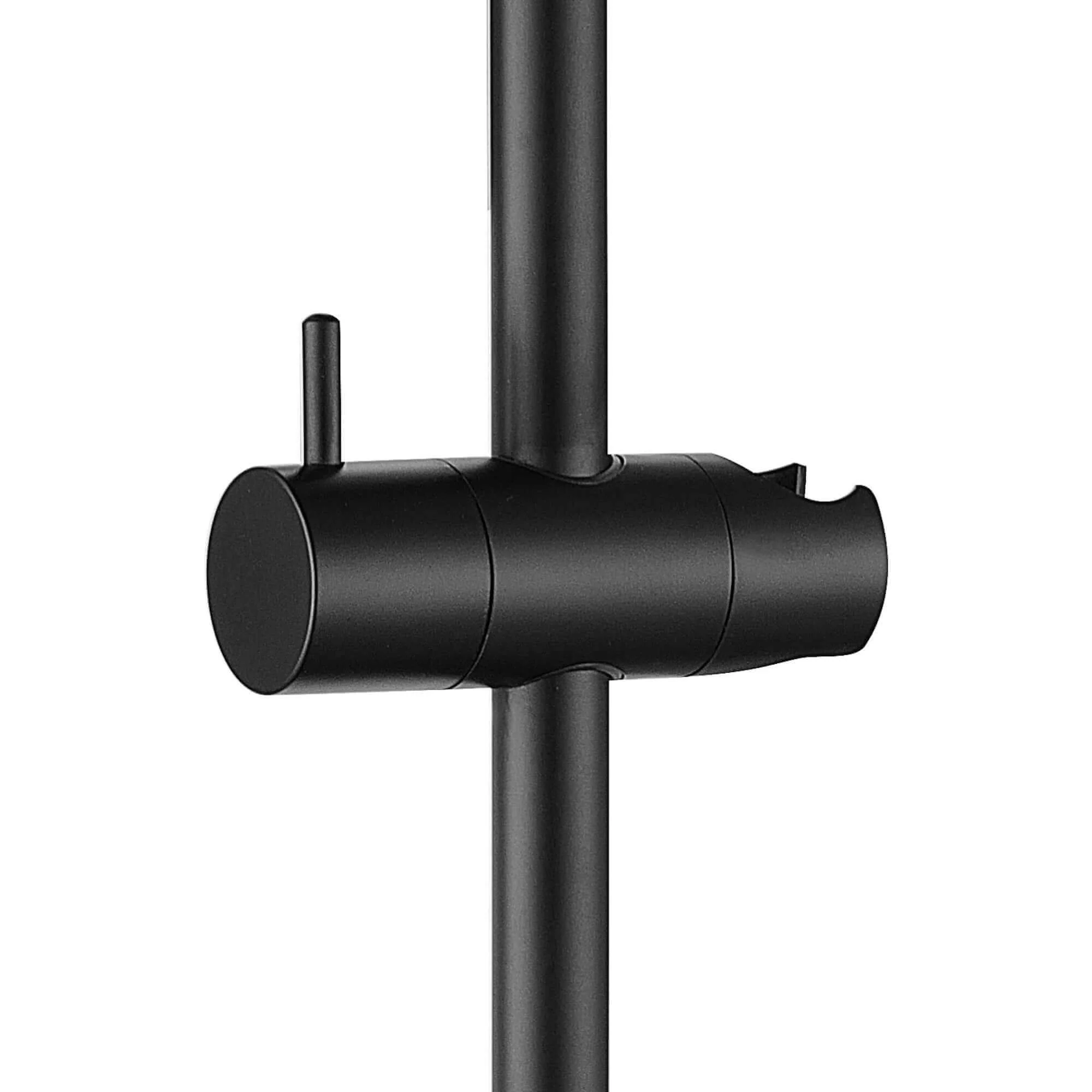 Modern shower slider rail with bracket - matt black - Image 2