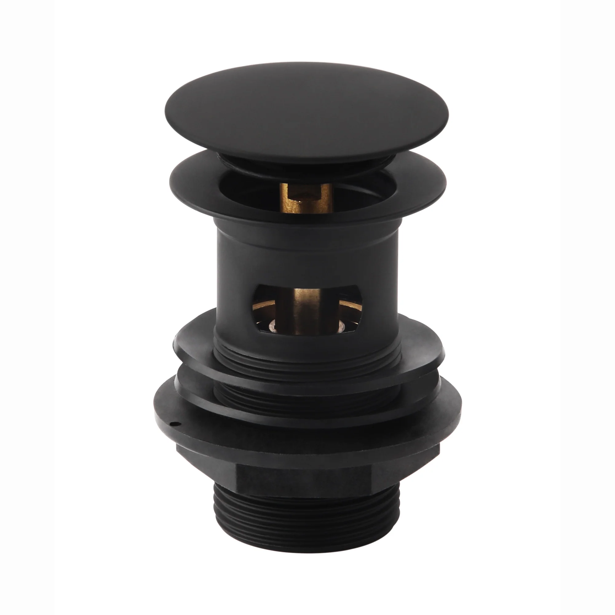 Mykonos contemporary basin sink mixer tap with waste - matt black - Image 3