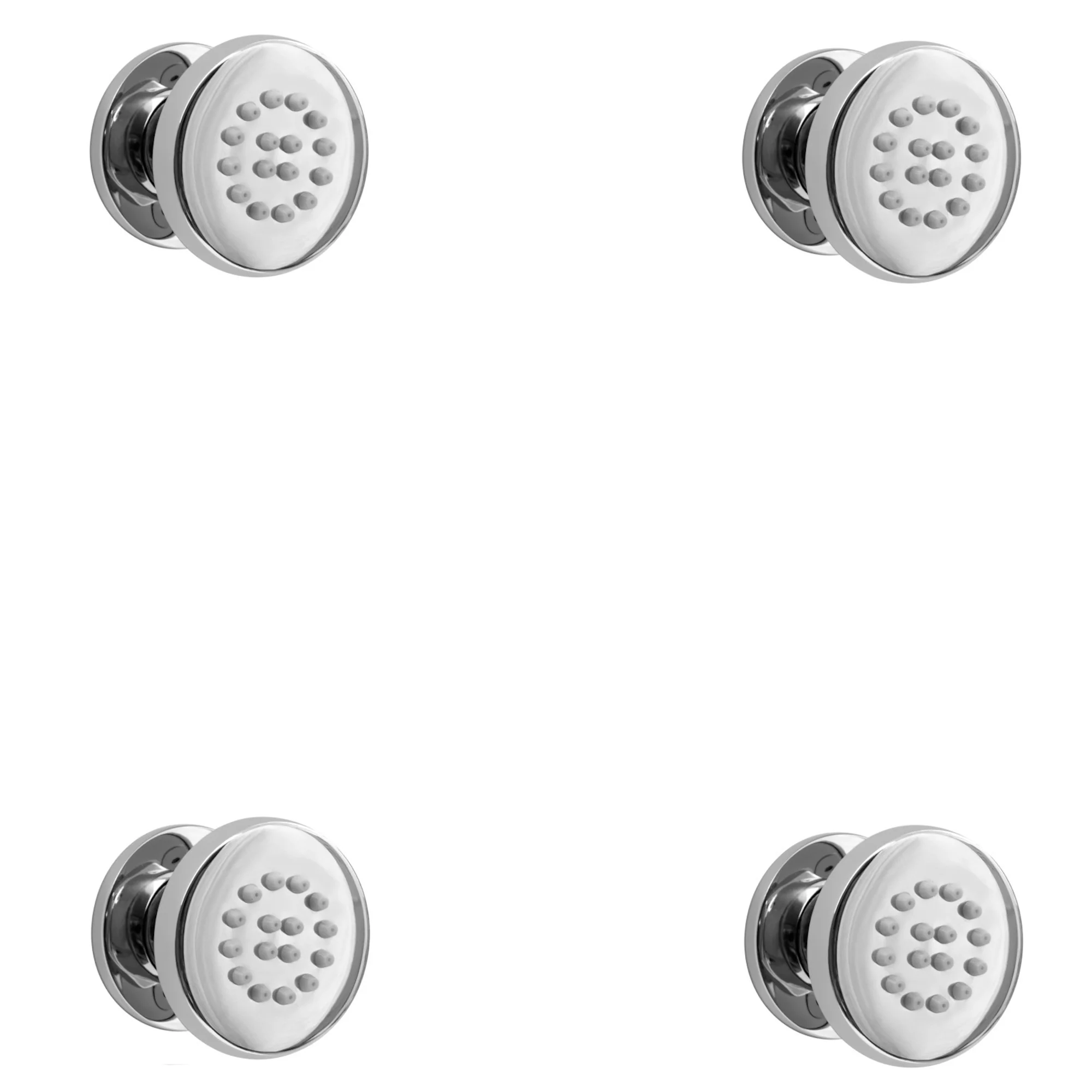 Naples Contemporary Round Concealed Thermostatic Shower Set Incl. Triple Diverter Valve, Wall Fixed 8" Shower Head, Slider Rail Kit, 4 Body Jets - Chrome (3 Outlet) - Image 5