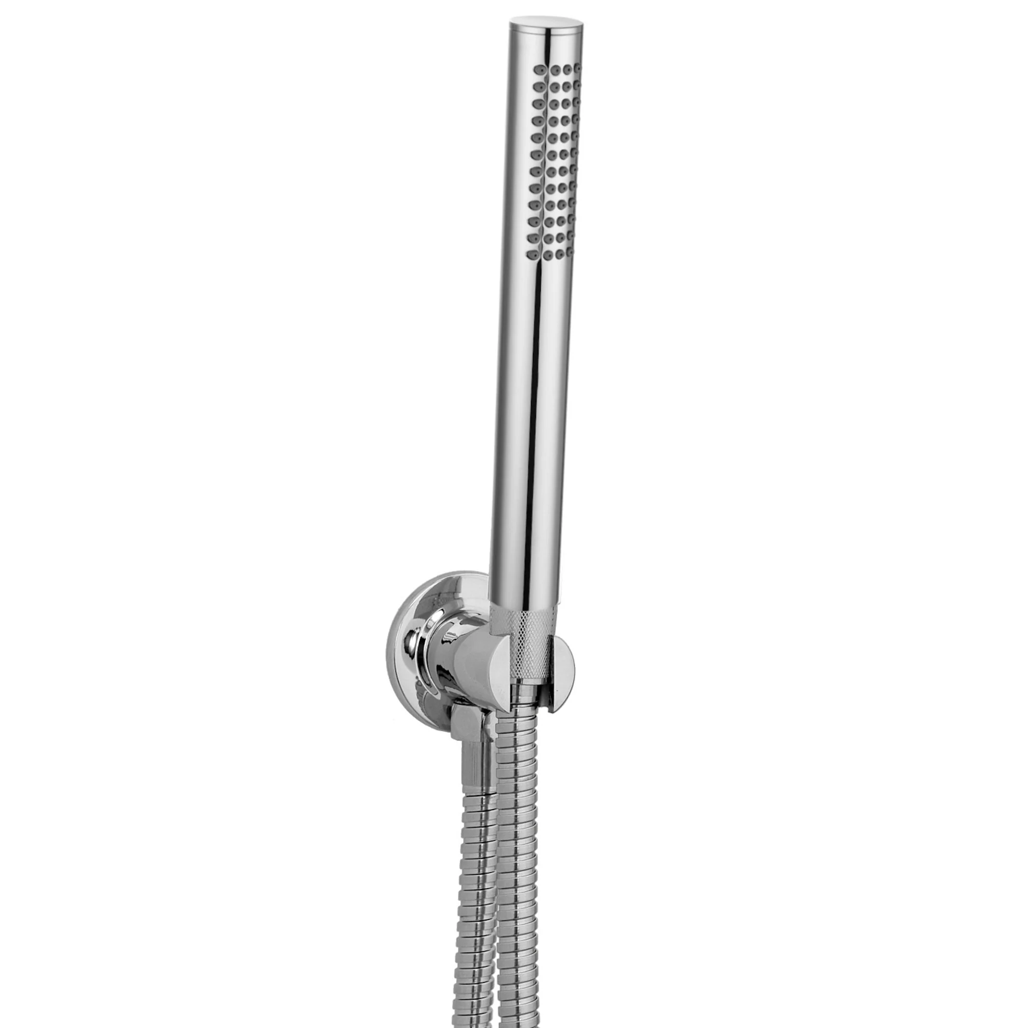 Naples Contemporary Round Concealed Thermostatic Shower Set Incl. Triple Valve, Wall Fixed 8" Shower Head, Handshower Kit - Chrome (2 Outlet) - Image 4