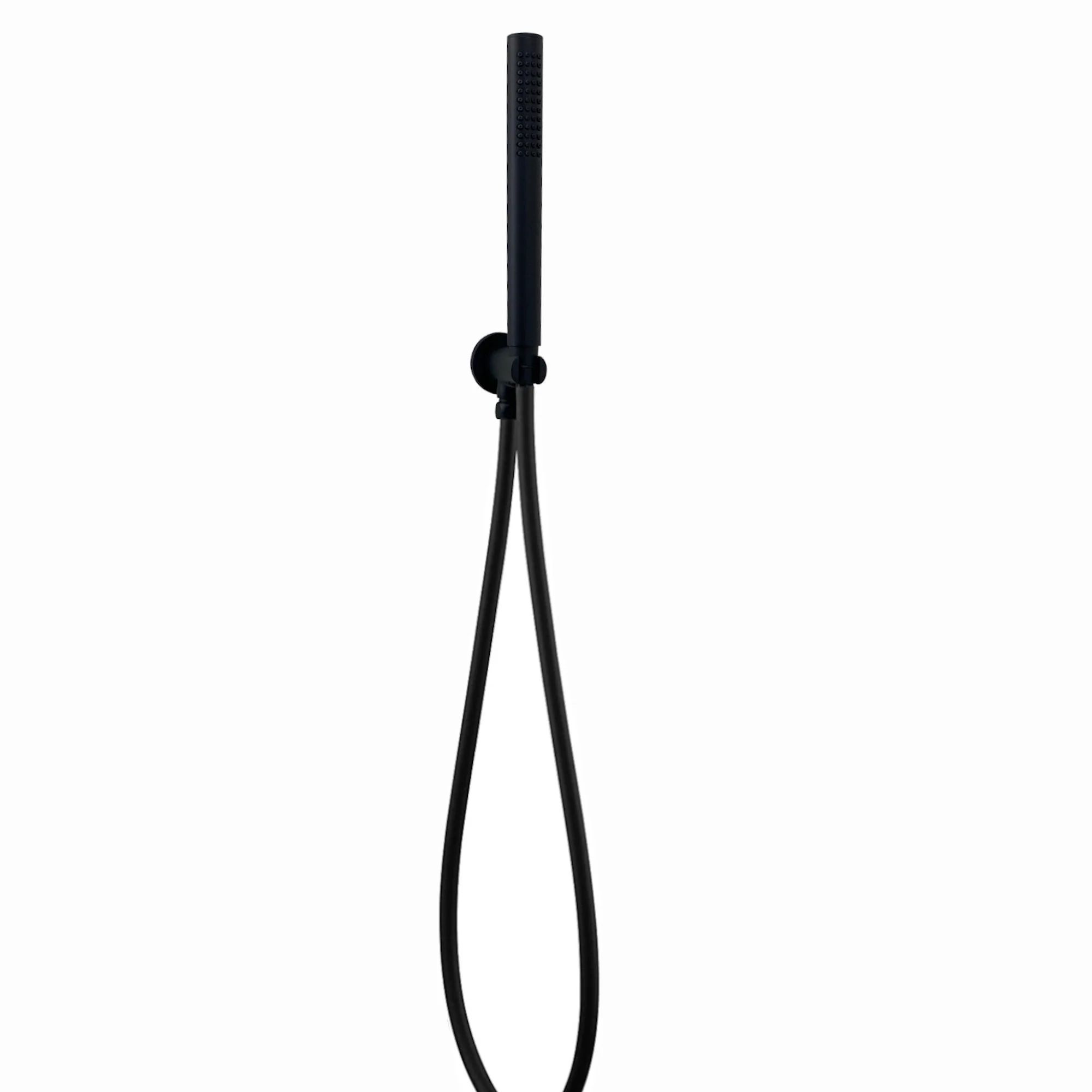 Naples Contemporary Round Concealed Thermostatic Shower Set Incl. Triple Valve, Wall Fixed 8" Shower Head, Handshower Kit - Matt Black (2 Outlet) - Image 4