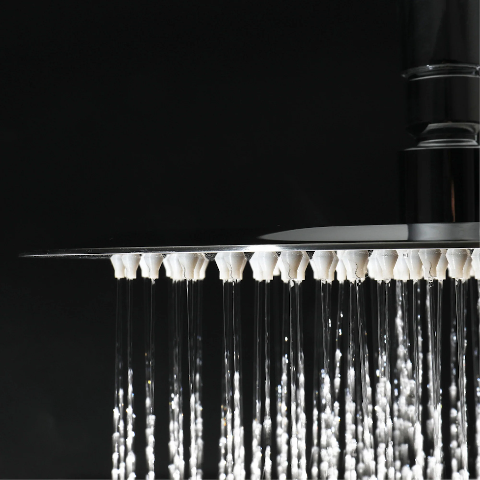 Naples Contemporary Round Concealed Thermostatic Shower Set Wall Fixed 8" Shower Head - Chrome (1 Outlet) - Image 4