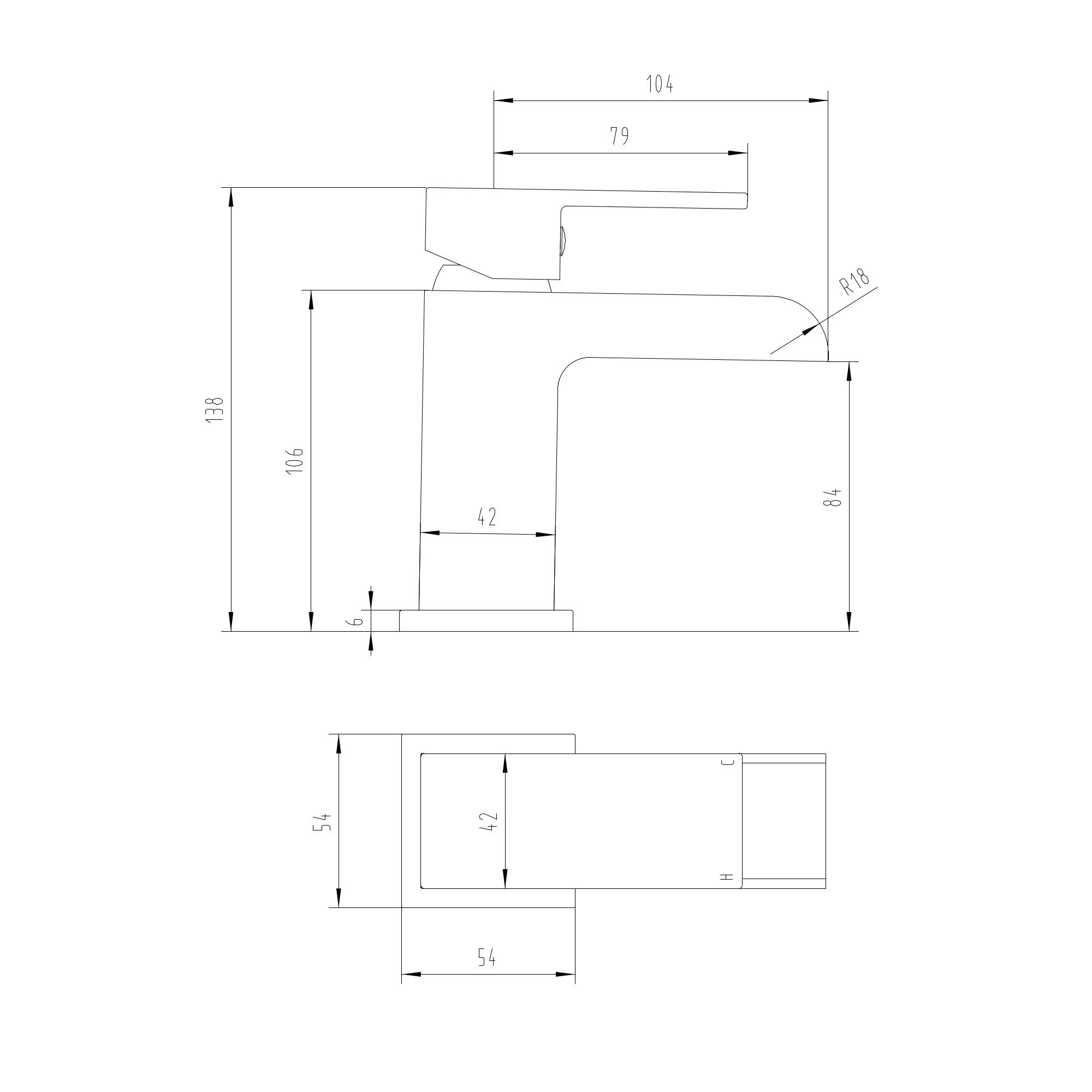 Plaza basin mixer tap + slotted waste - brushed brass - Image 4