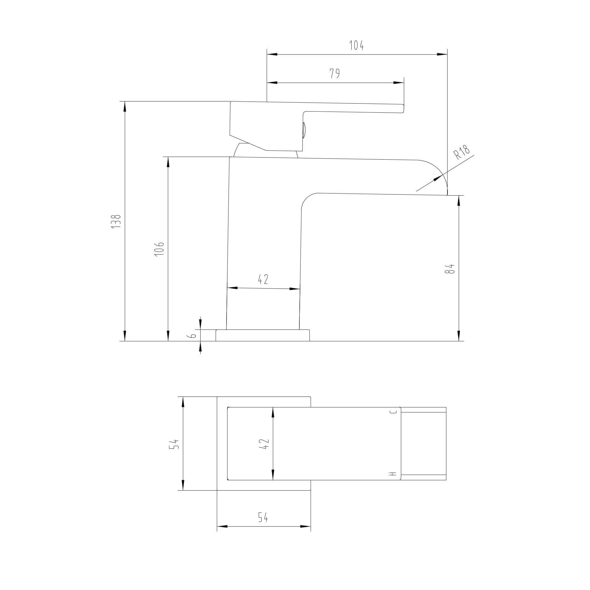 Plaza basin mixer tap + slotted waste - matt black - Image 5
