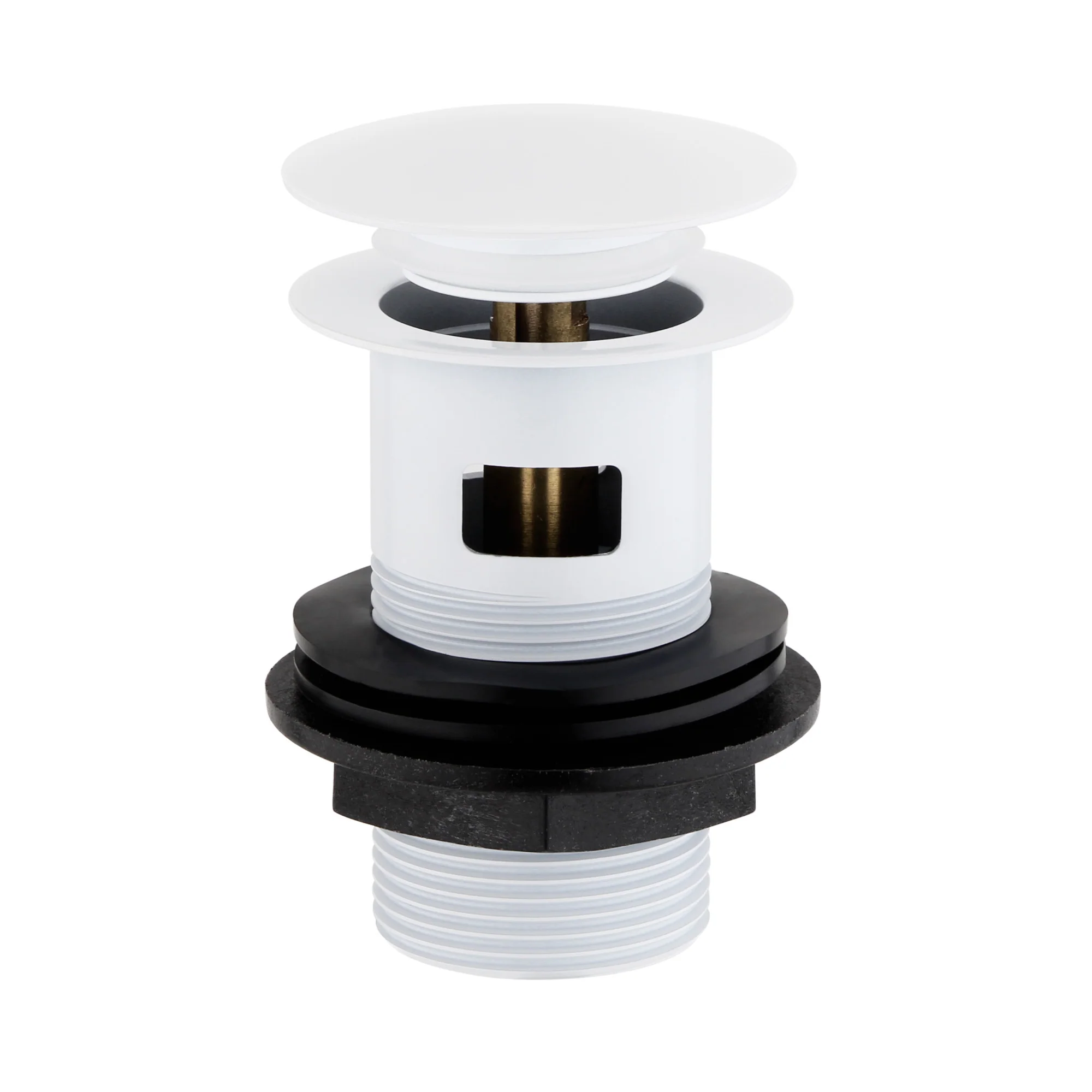 Pop up basin waste round slotted - matt white