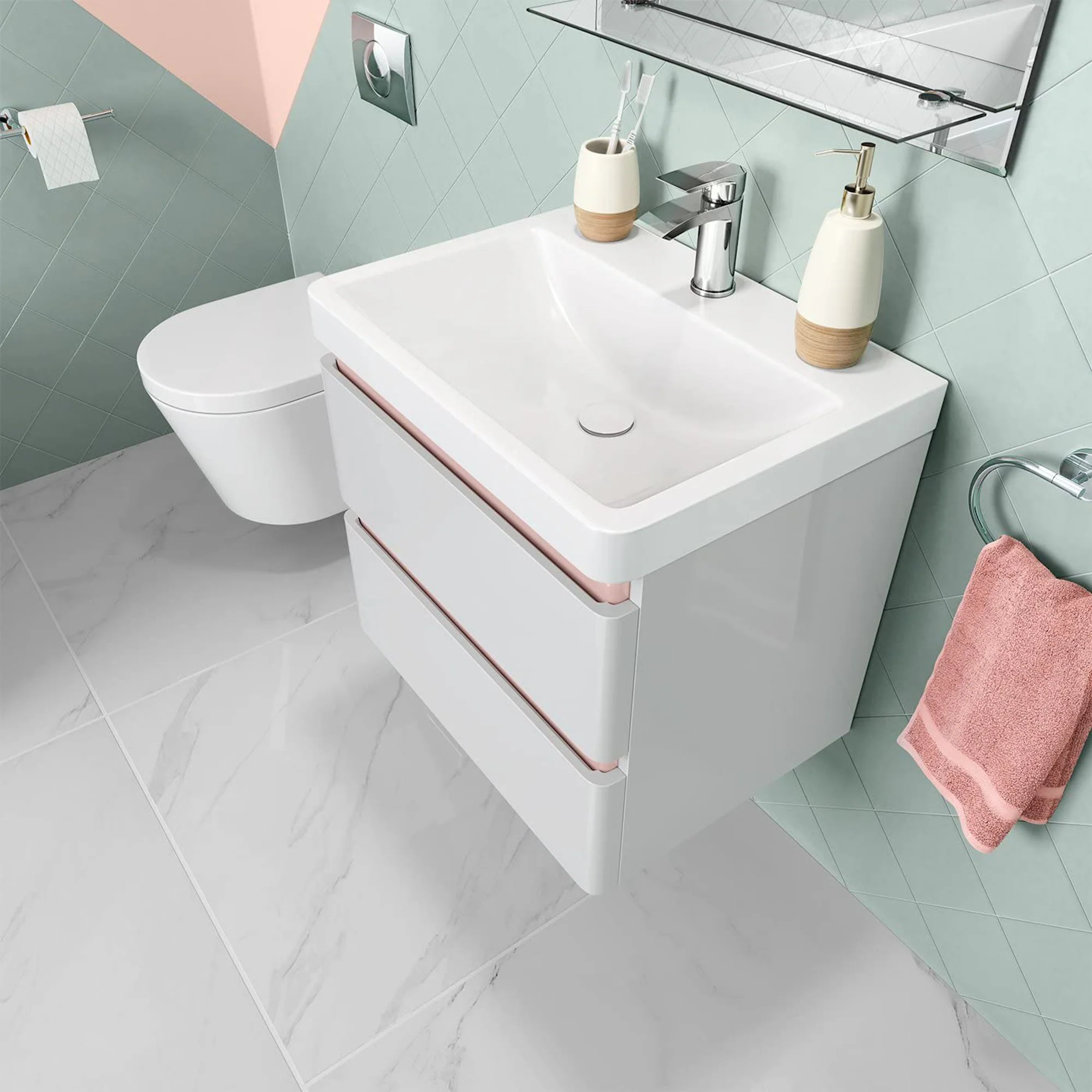 Pop up basin waste round unslotted - white - Image 3