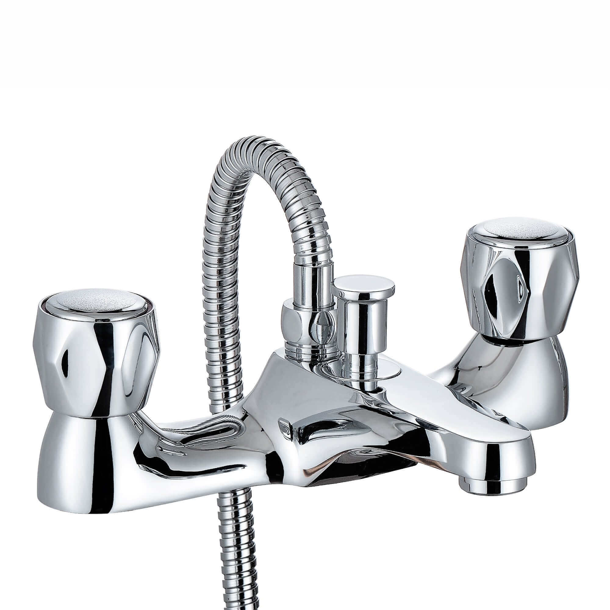 Quest Chrome Bath Shower Mixer Tap With Slider Rail - Image 2