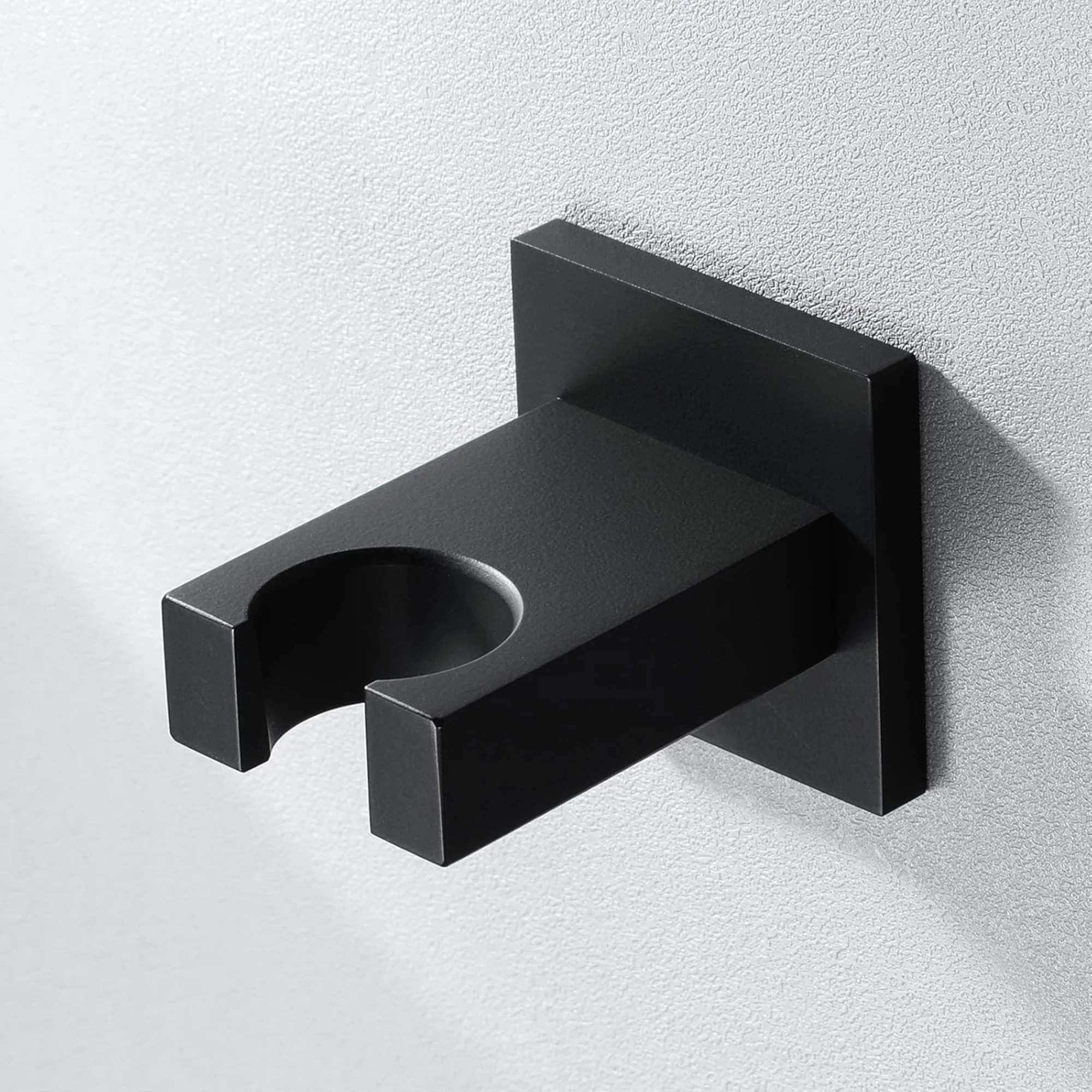 Rectangle wall bracket for shower heads solid brass - matt black - Image 2