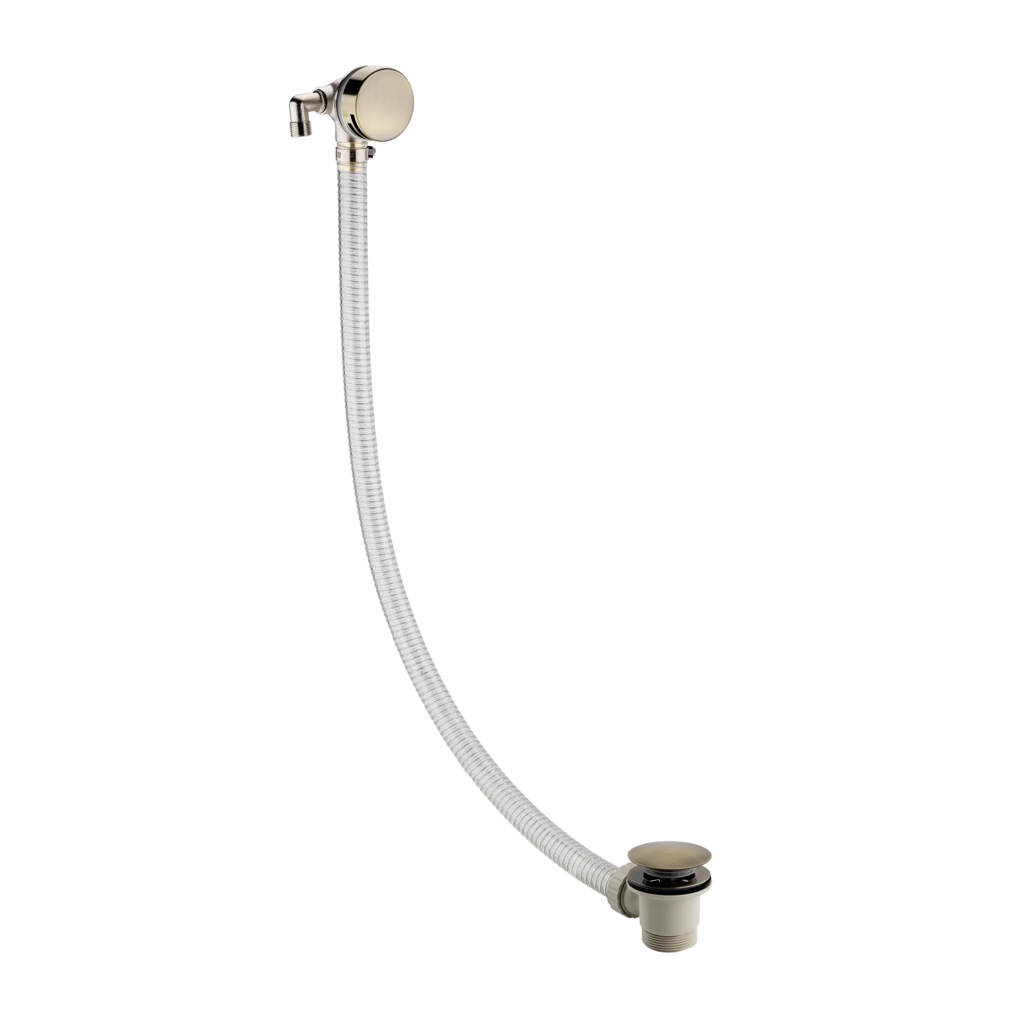 Regent thermostatic concealed shower mixer valve with dual rigid riser kit and bath filler waste & overflow - antique brass - Image 4