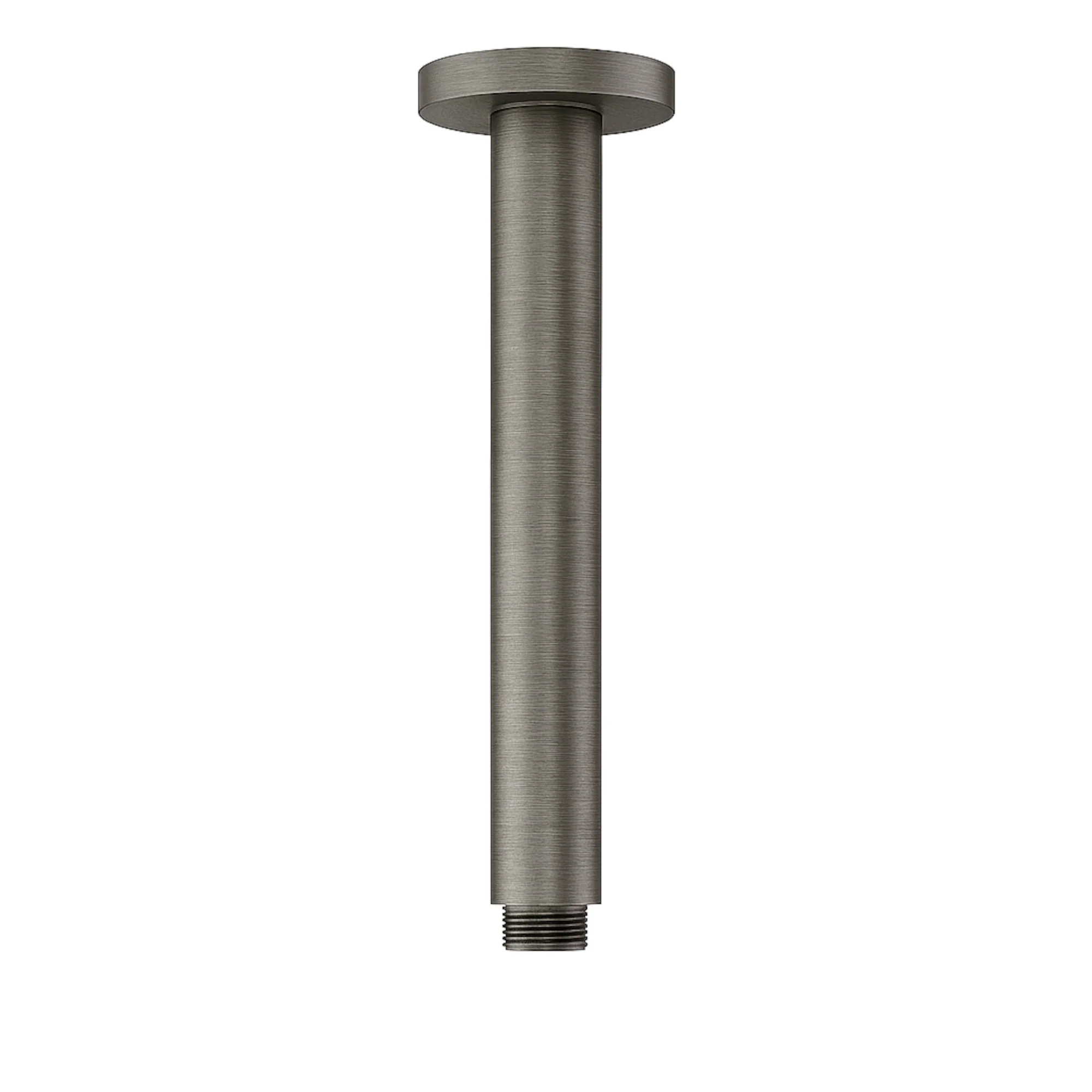 Round ceiling mounted shower arm 180mm - gunmetal grey