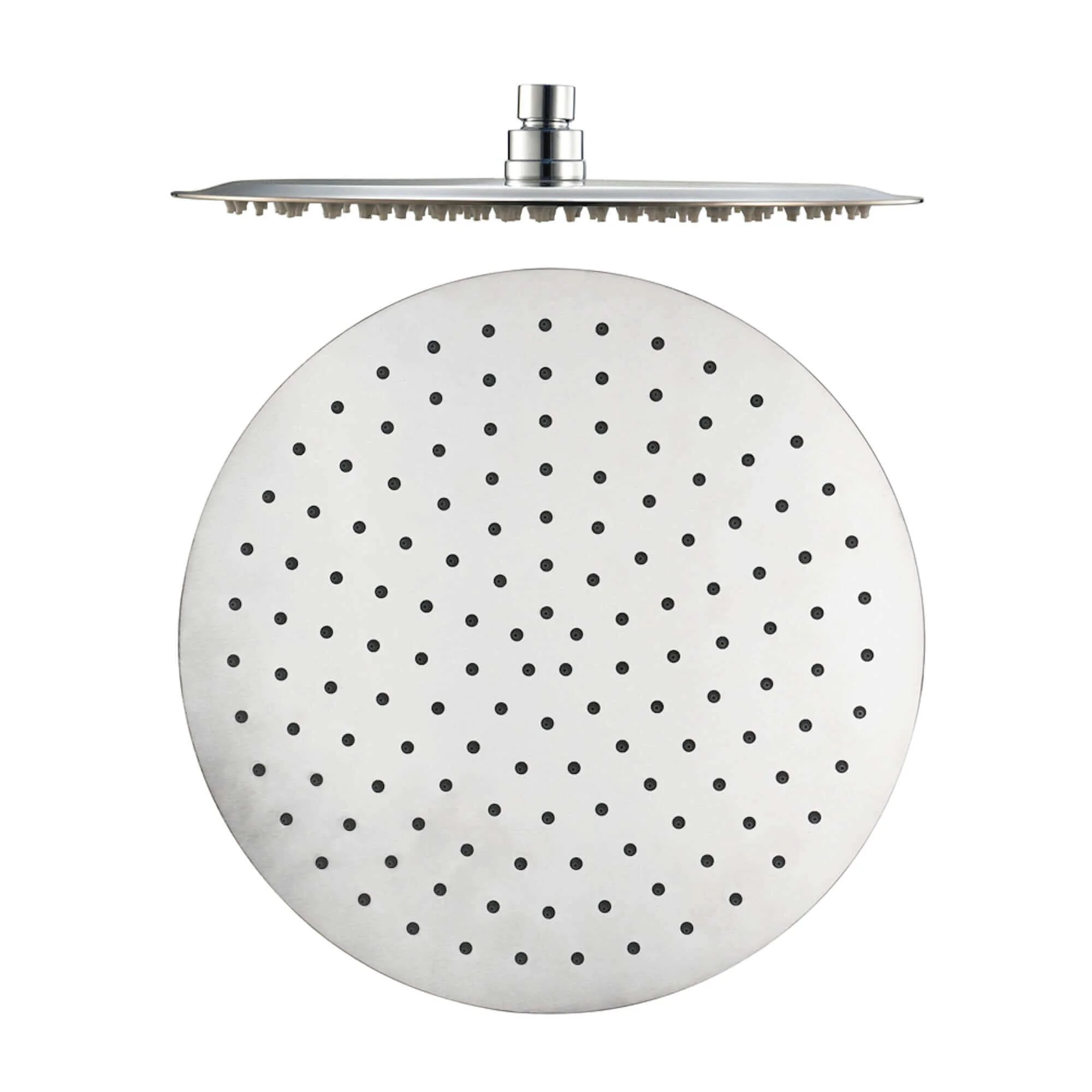 Round ultra slim shower head stainless steel 300mm - chrome