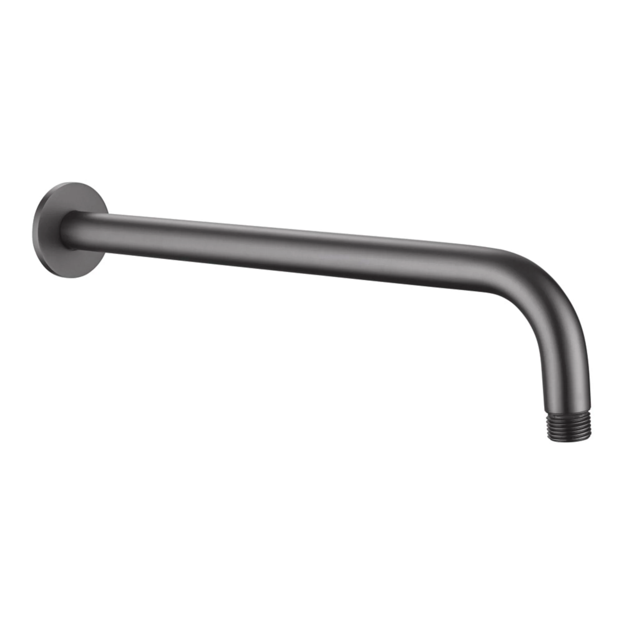 Round wall mounted shower arm 320mm - gunmetal grey