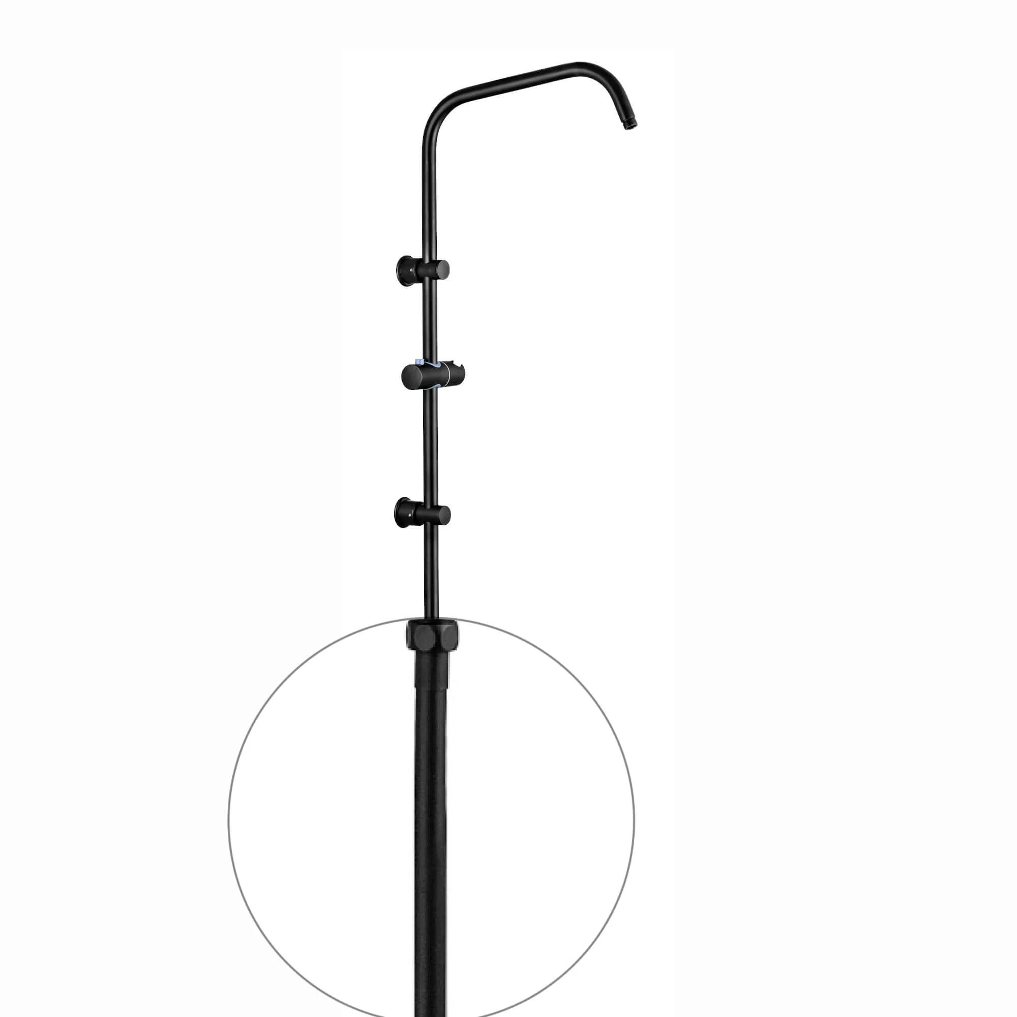 Shower hose nut to nut 800mm PVC for G17 - black - Image 2