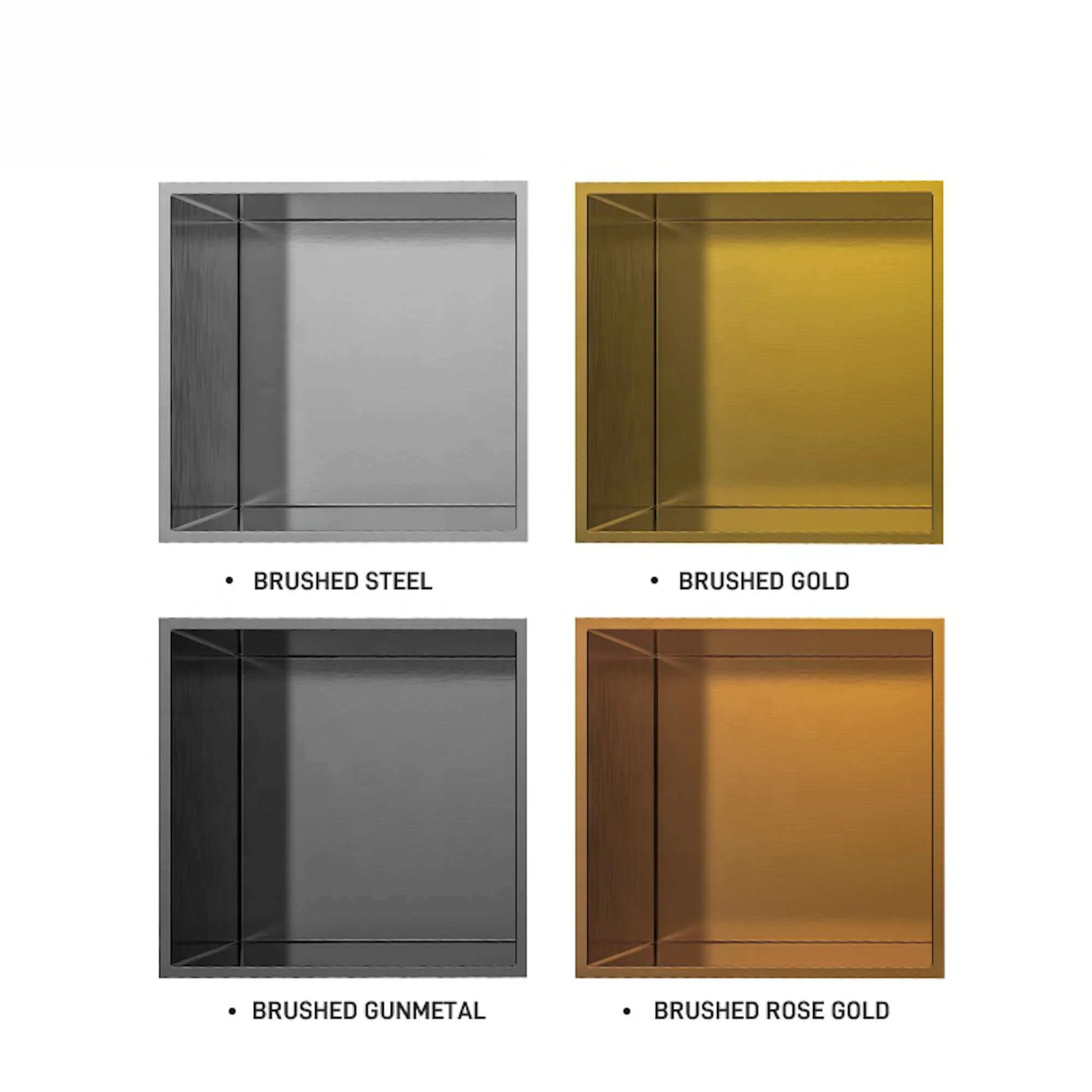 Shower Niche 300 x 300 - Brushed Steel - Image 5