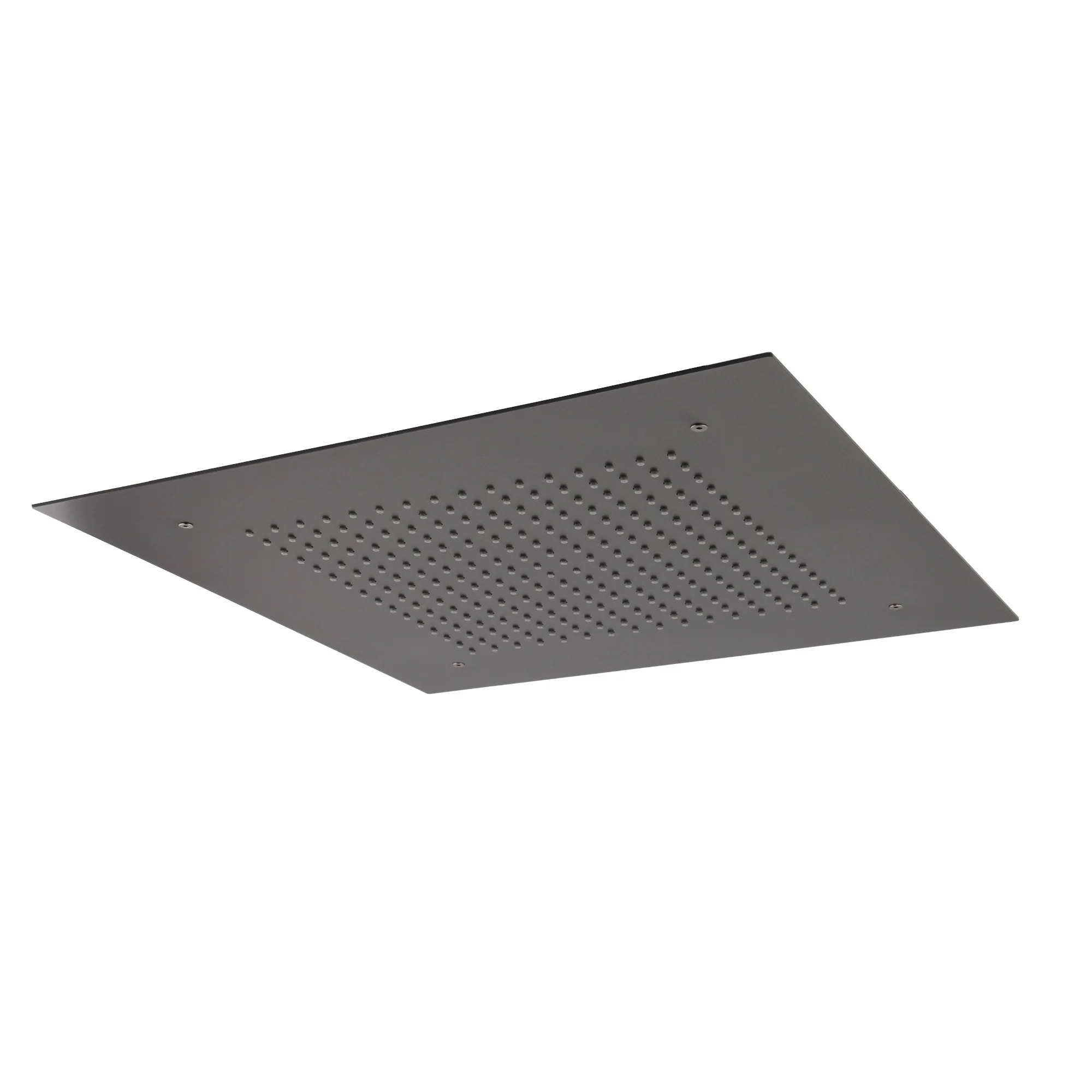 Square recessed 400mm shower head stainless steel - gunmetal grey