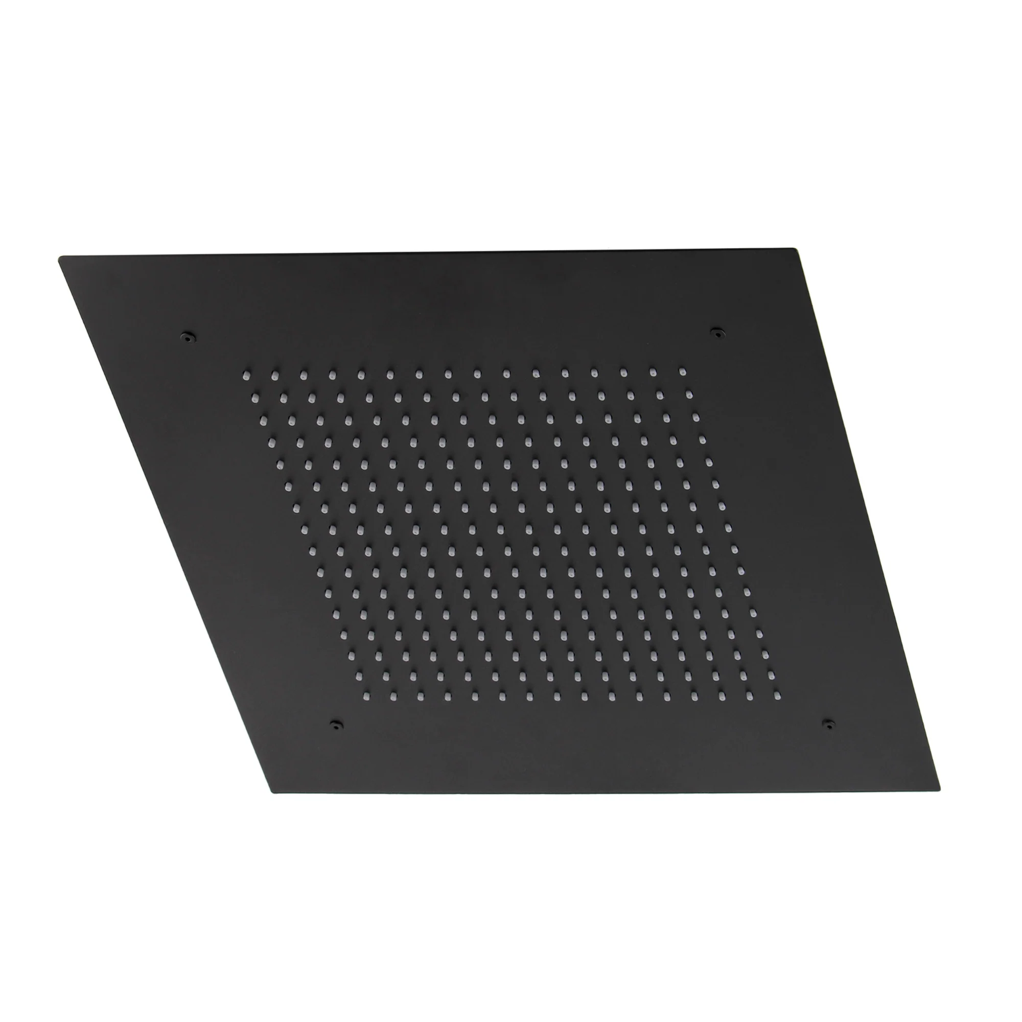 Square recessed 400mm shower head stainless steel - matt black