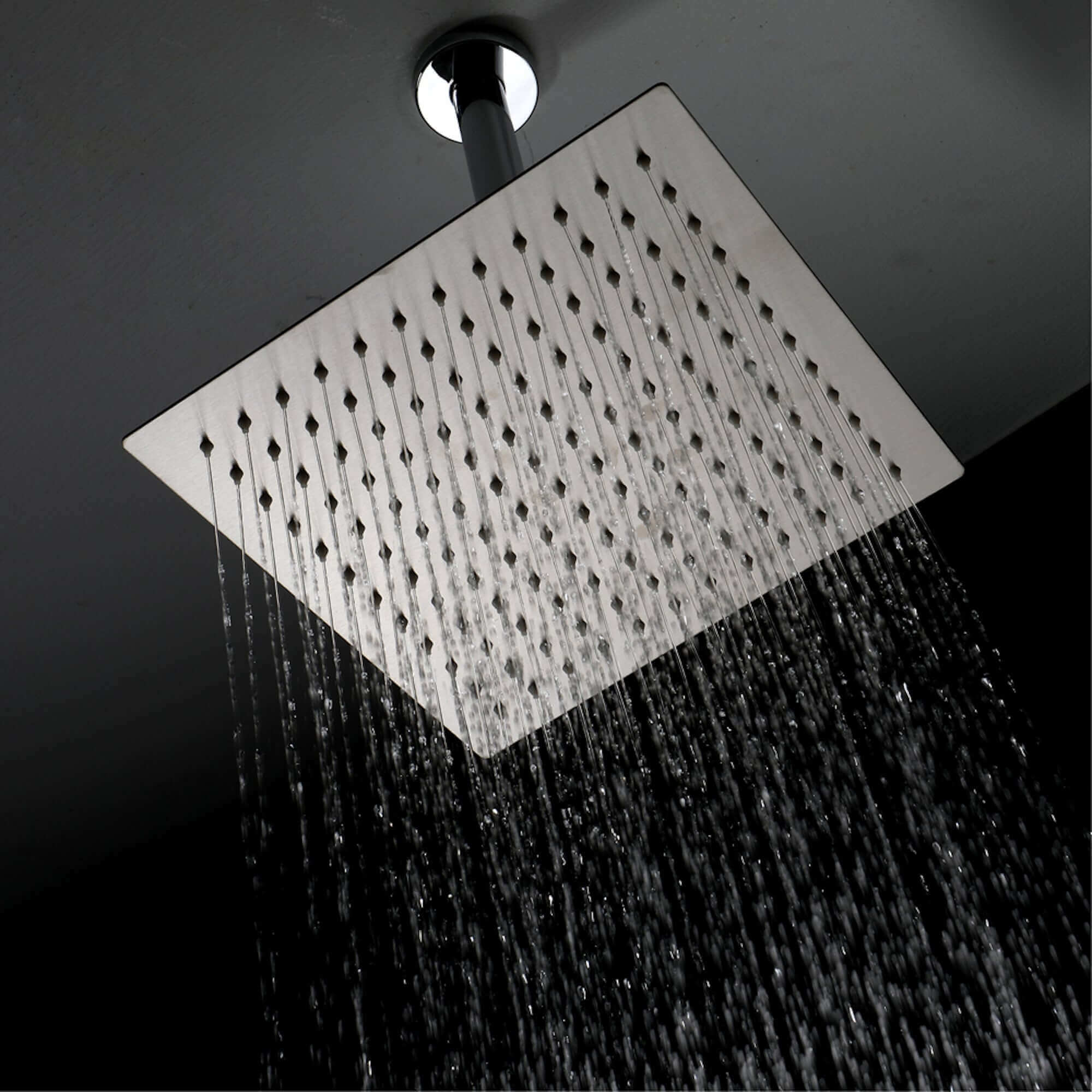 Square ultra slim shower head stainless steel 300mm - chrome - Image 3