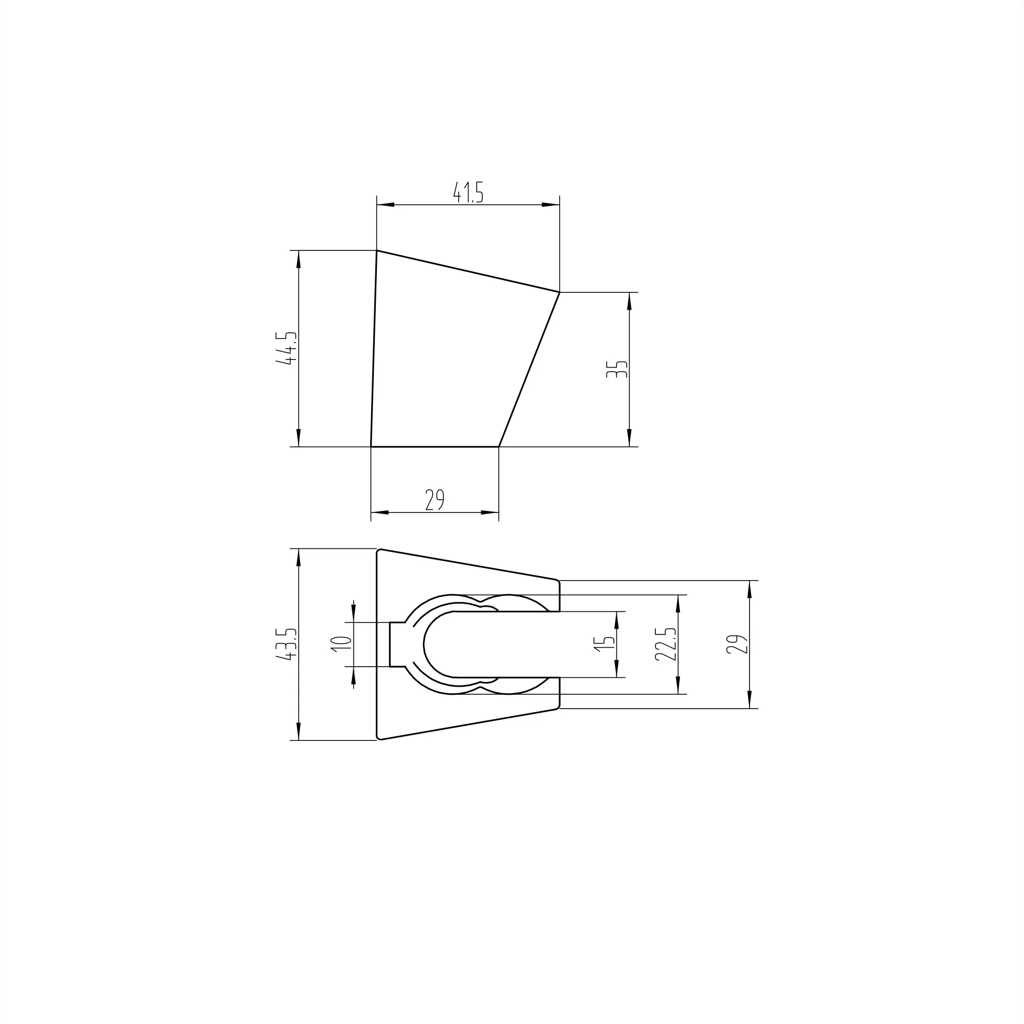 Standard wall bracket for shower heads - gunmetal grey - Image 2