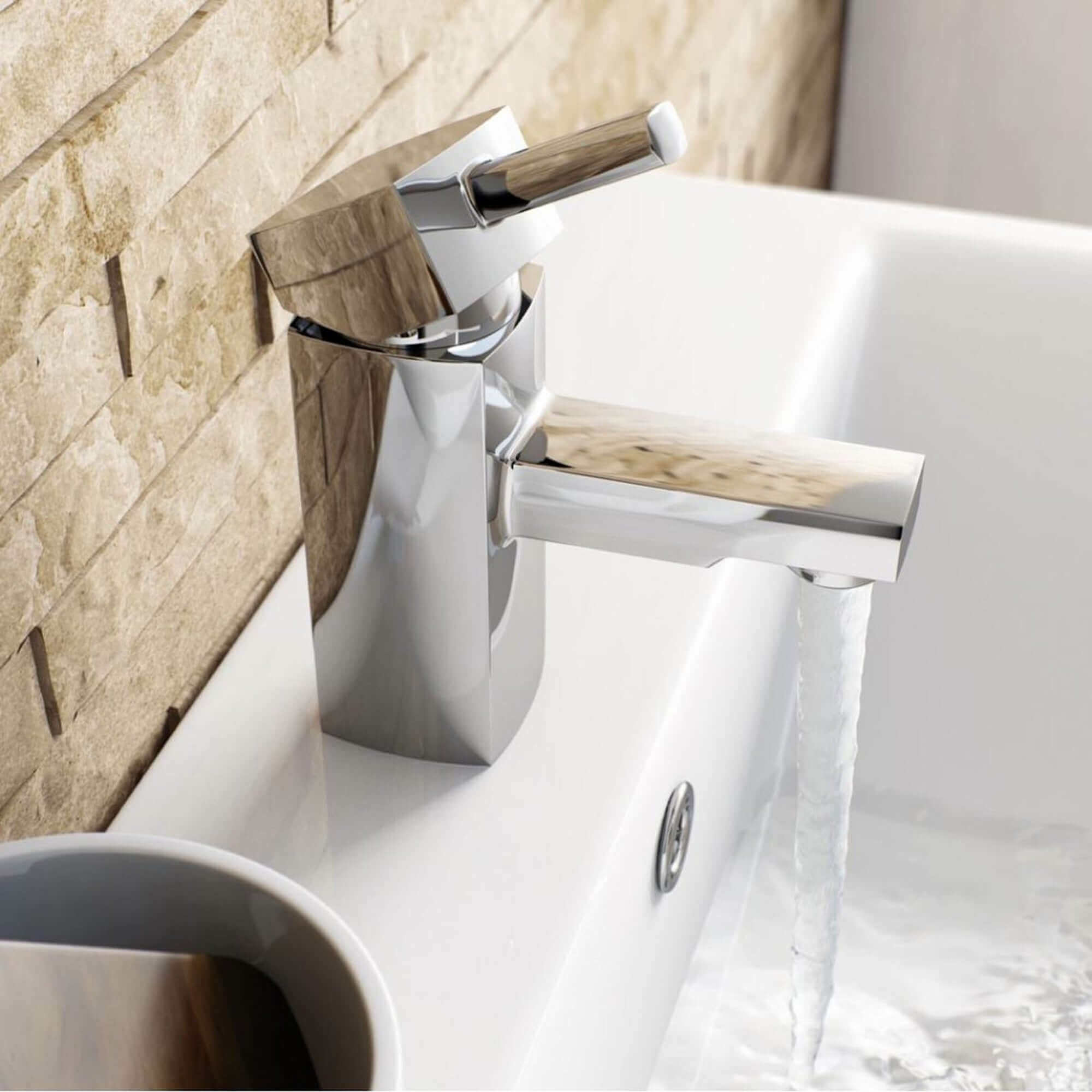 Stella basin mixer tap with slotted waste - chrome - Image 3