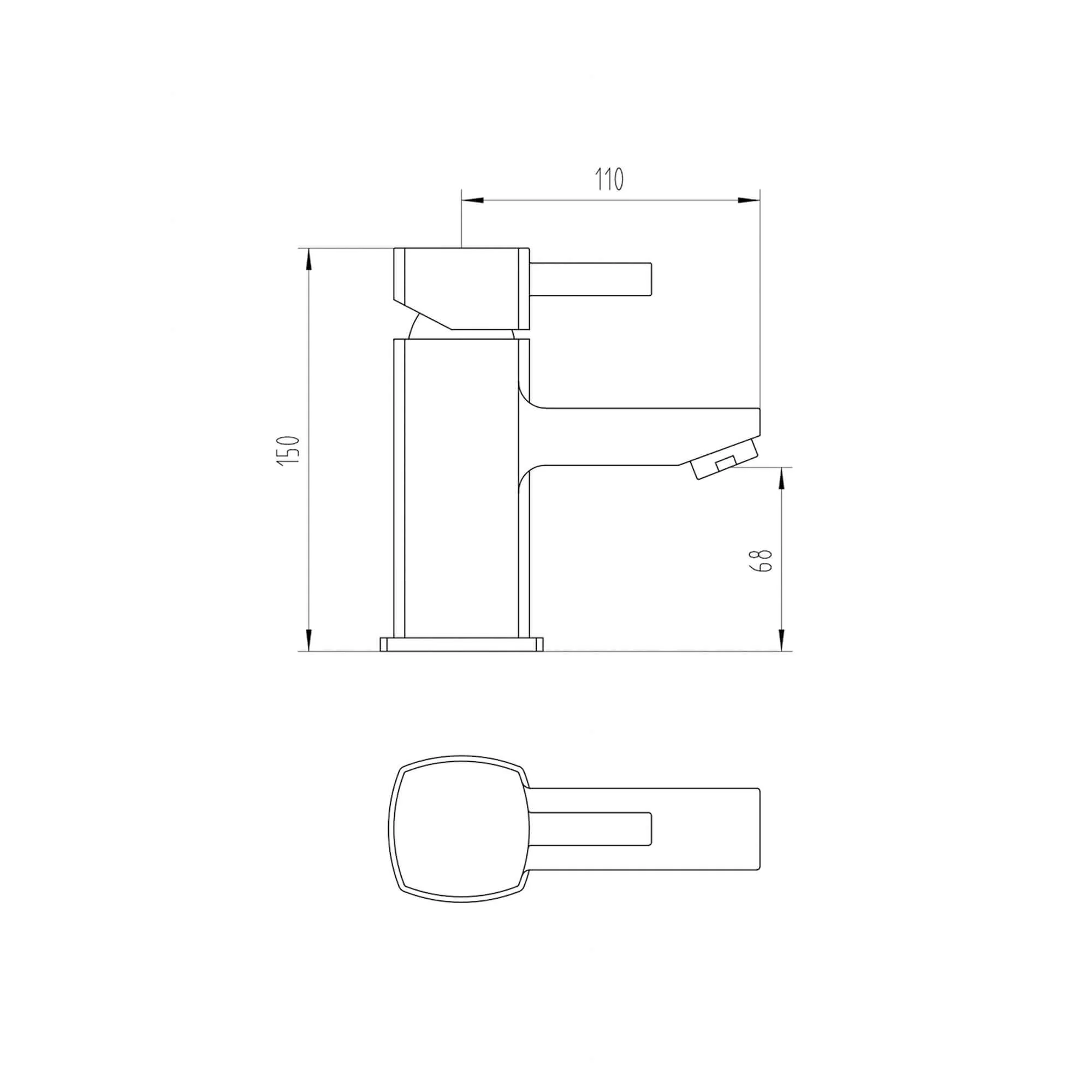 Stella basin mixer tap with slotted waste - chrome - Image 8