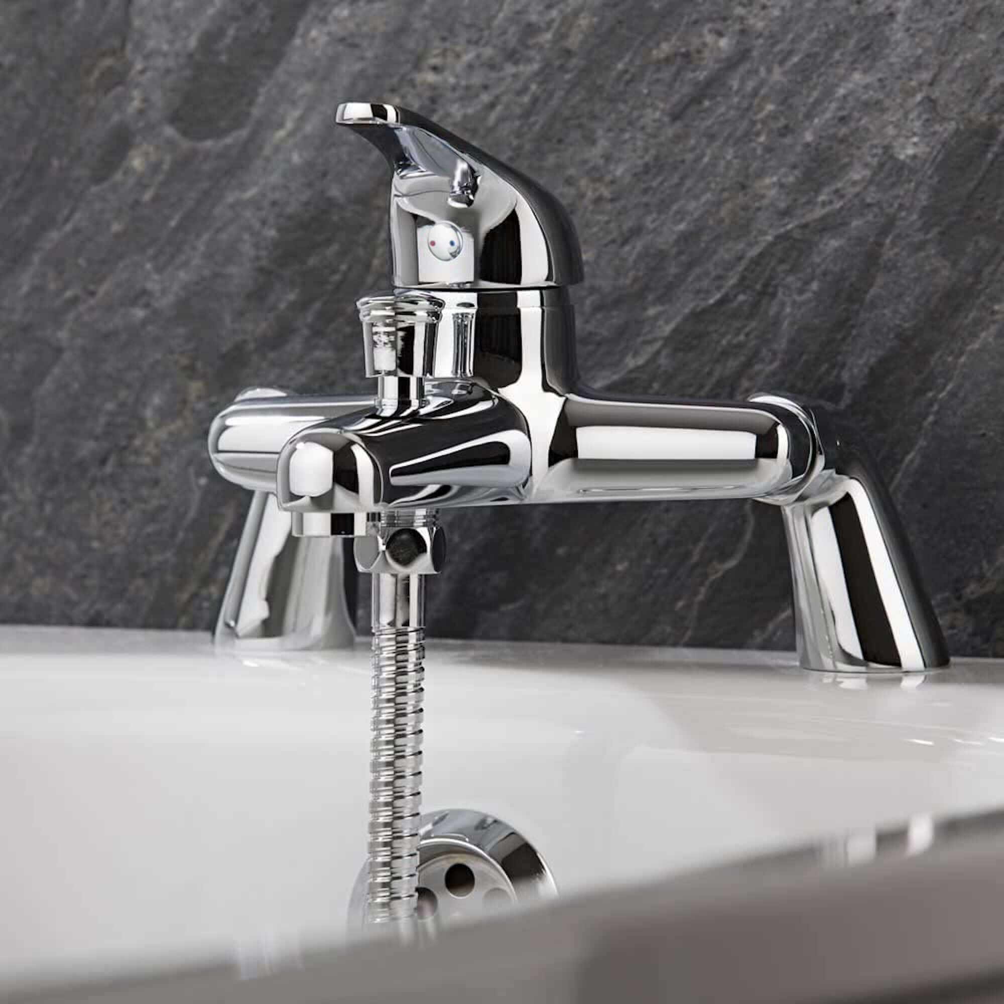 Tate bath shower mixer tap - chrome - Image 2