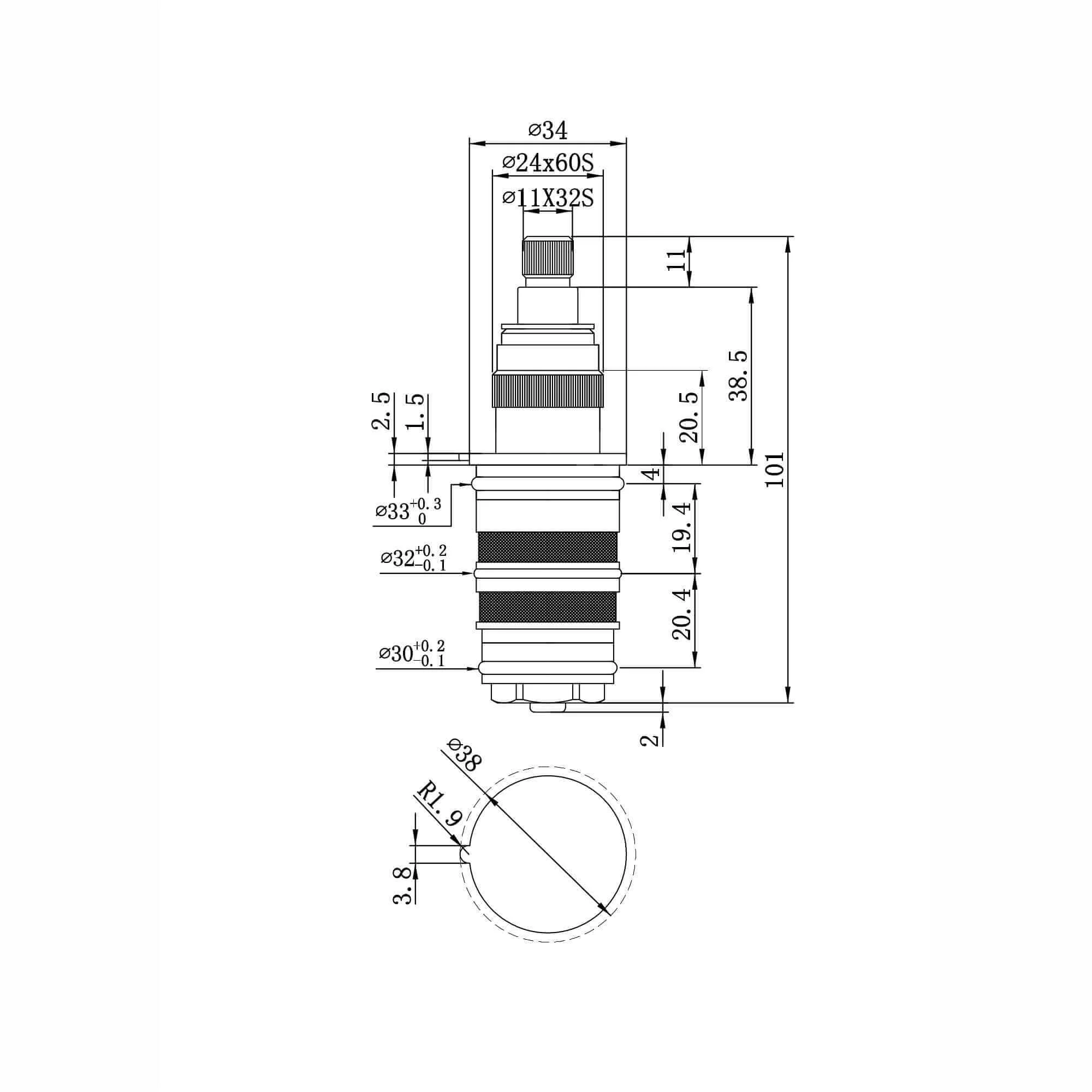 Thermostatic cartridge for shower valves - Downton - Image 3