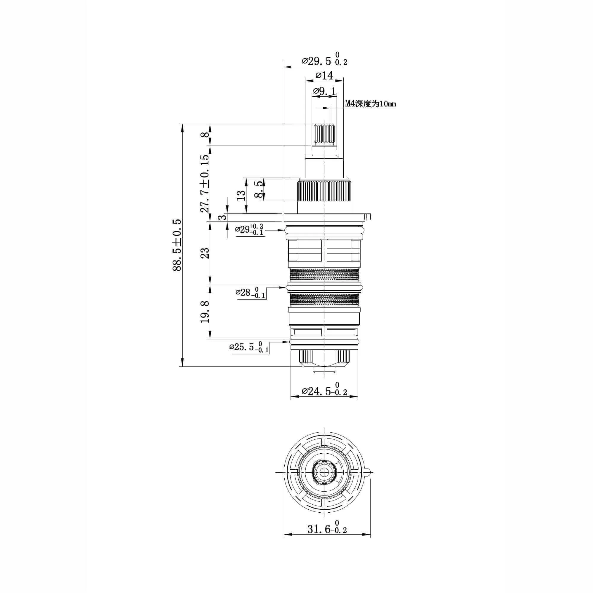 Thermostatic shower bar valve cartridge - Enzo - Image 2