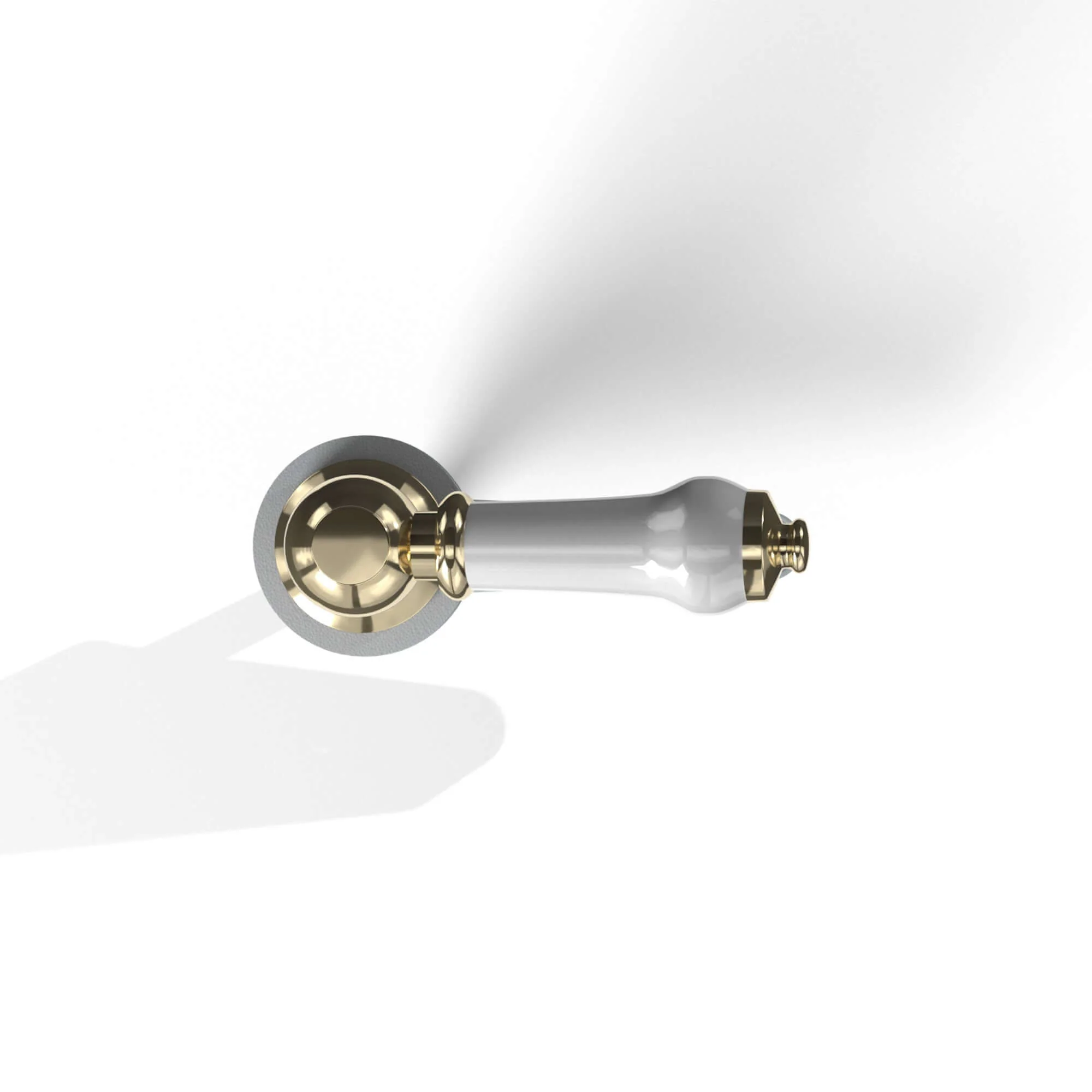 Toilet lever traditional ceramic - gold - Image 4